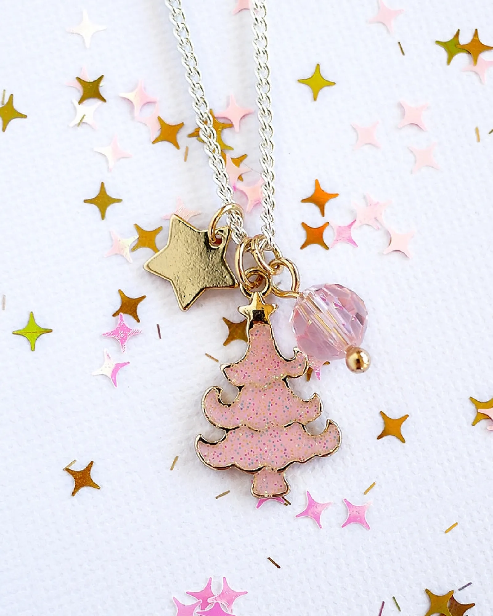 Lauren Hinkley Christmas Pink Tree Necklace Cheap