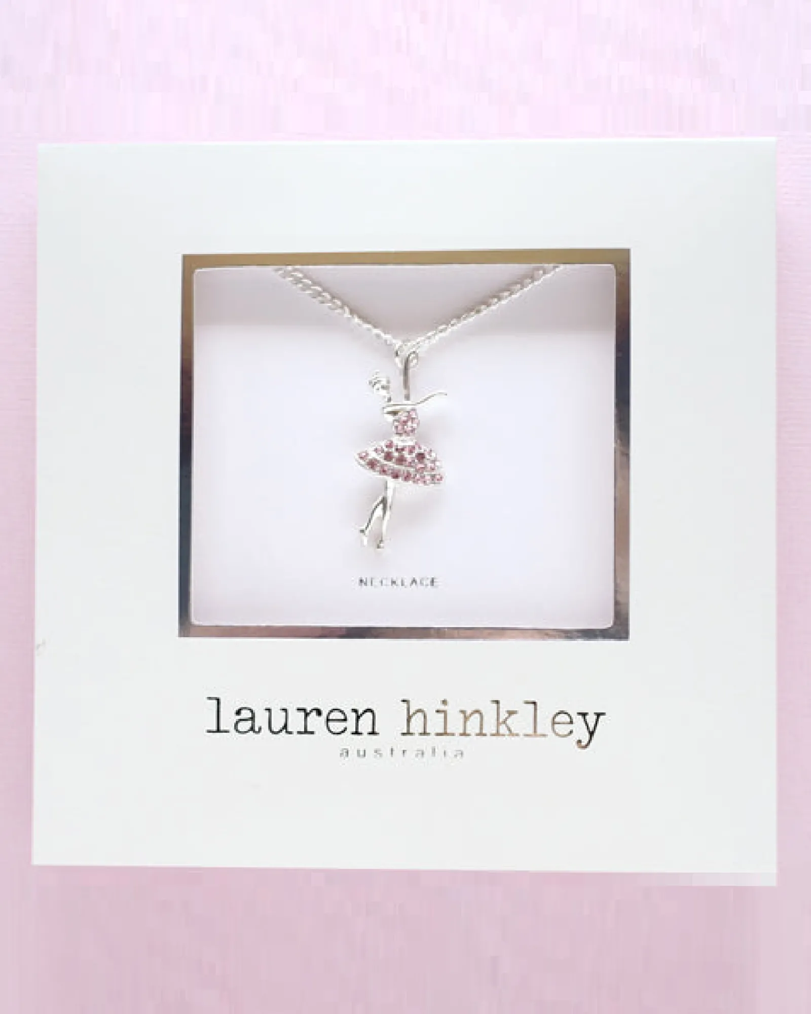 Lauren Hinkley Pink Ballerina Necklace Boxed Cheap