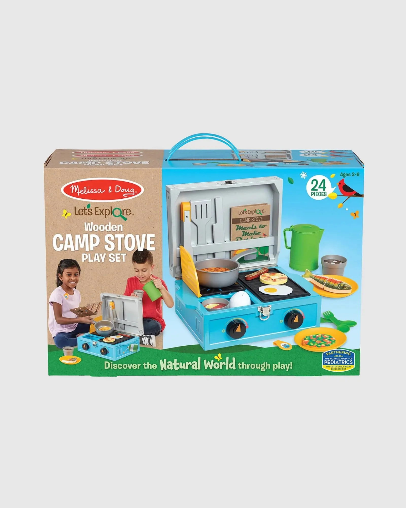 Melissa and Doug Lets Explore Wooden Camp Stove Play Set Online