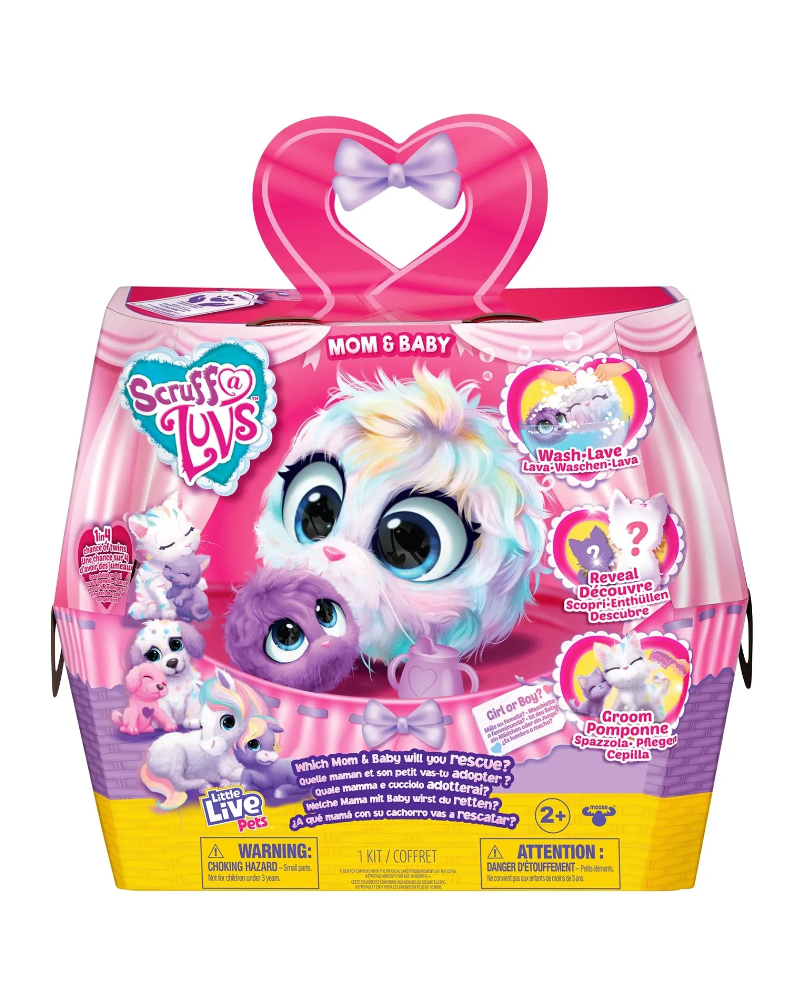 Little Live Pets Scruff-A-Luvs S9 Mum & Baby Rainbow Assorted Sale
