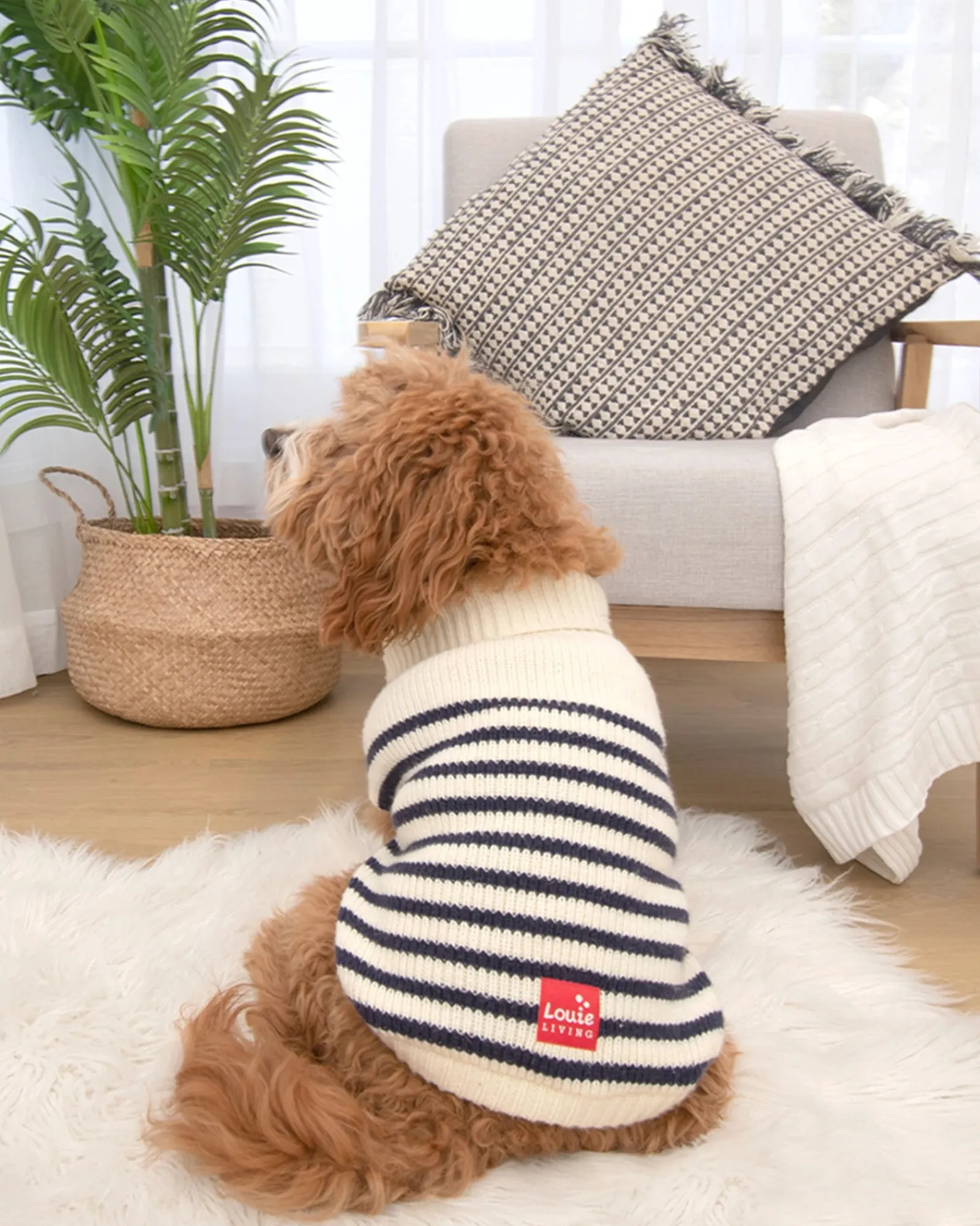 Louie Living Stripe Cardigan Navy White Medium Cheap
