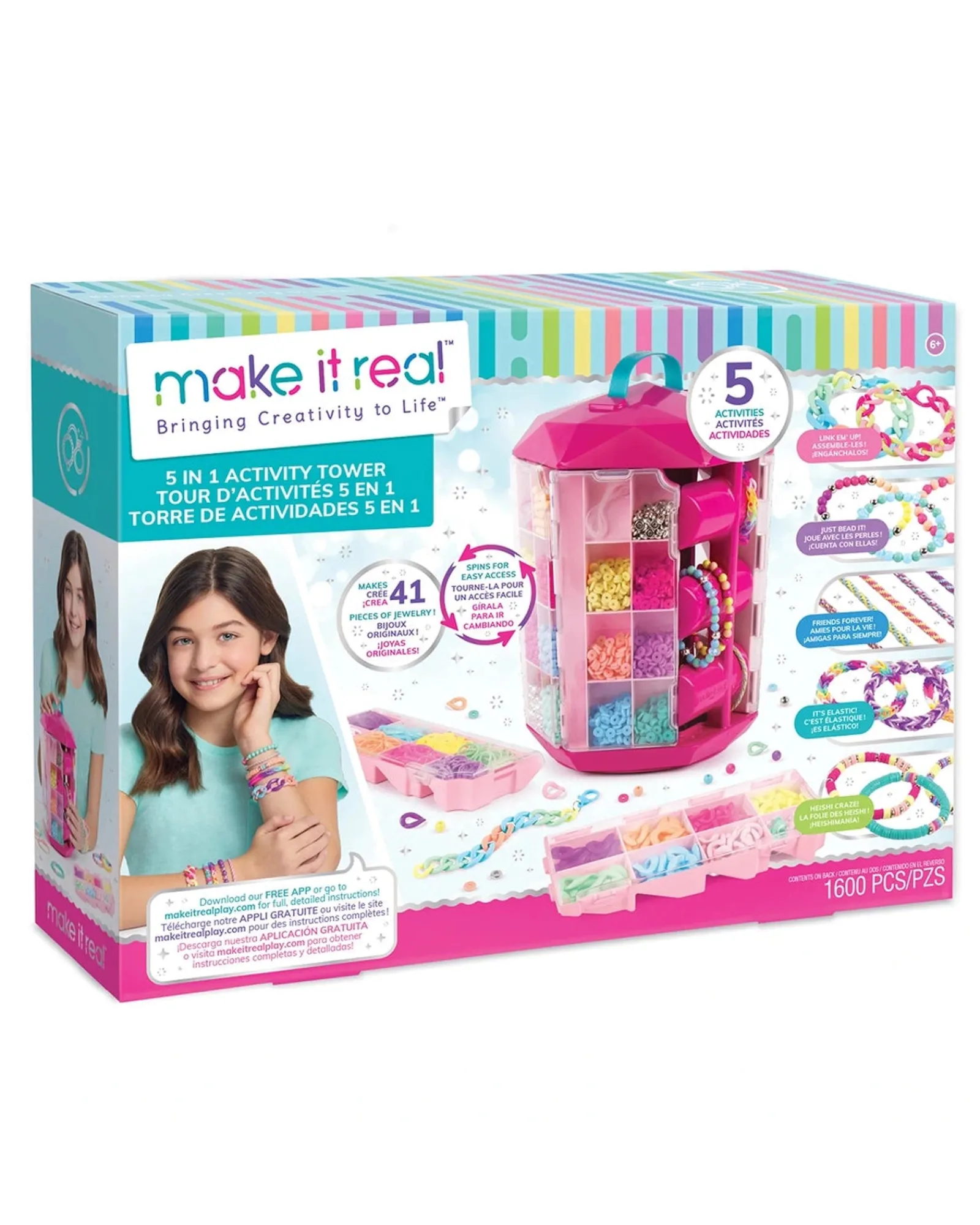 Make It Real 5 In 1 Activity Tower Wide Box Clearance