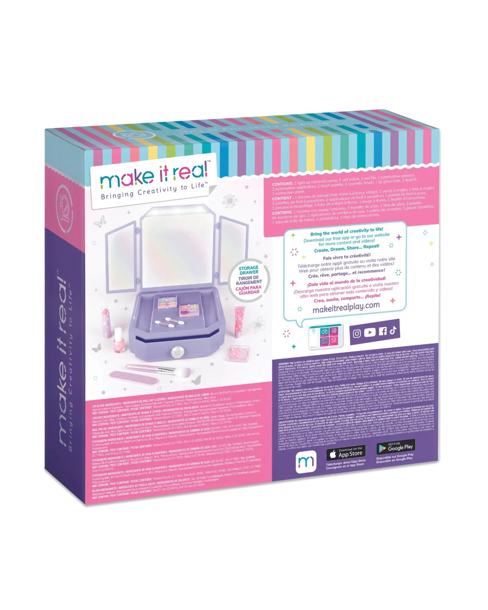 Make It Real Deluxe Light Up Vanity And Cosmetic Set Shop