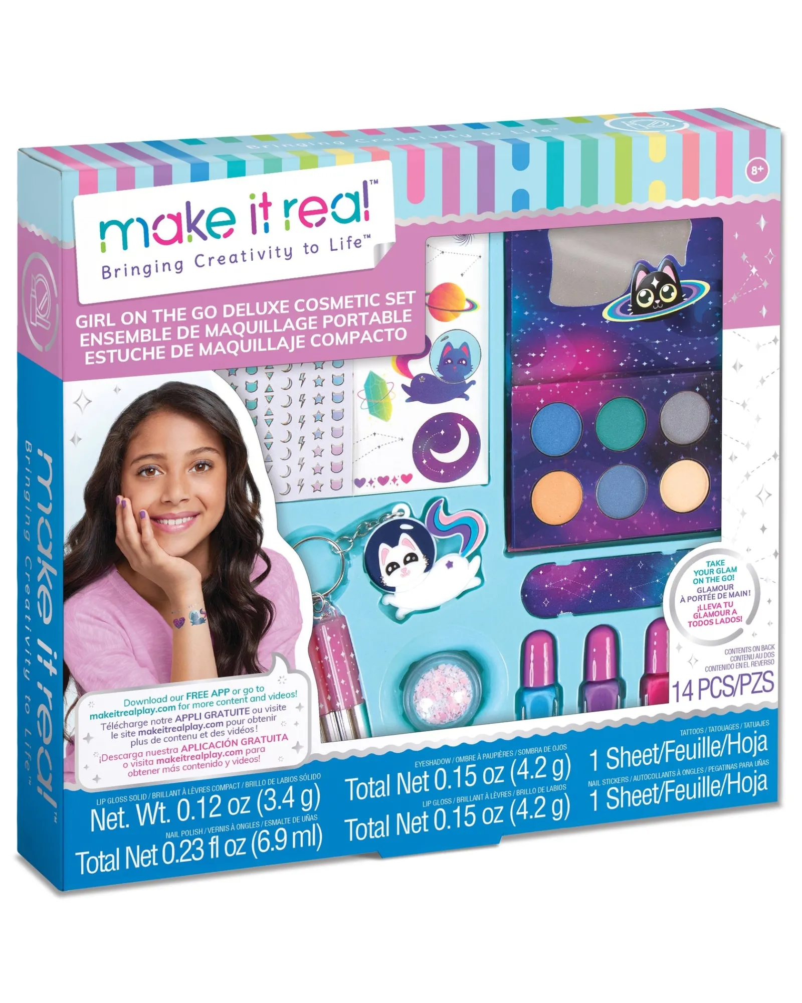 Make It Real Girl On The Go Cosmic Cosmetic Makeup Set Hot