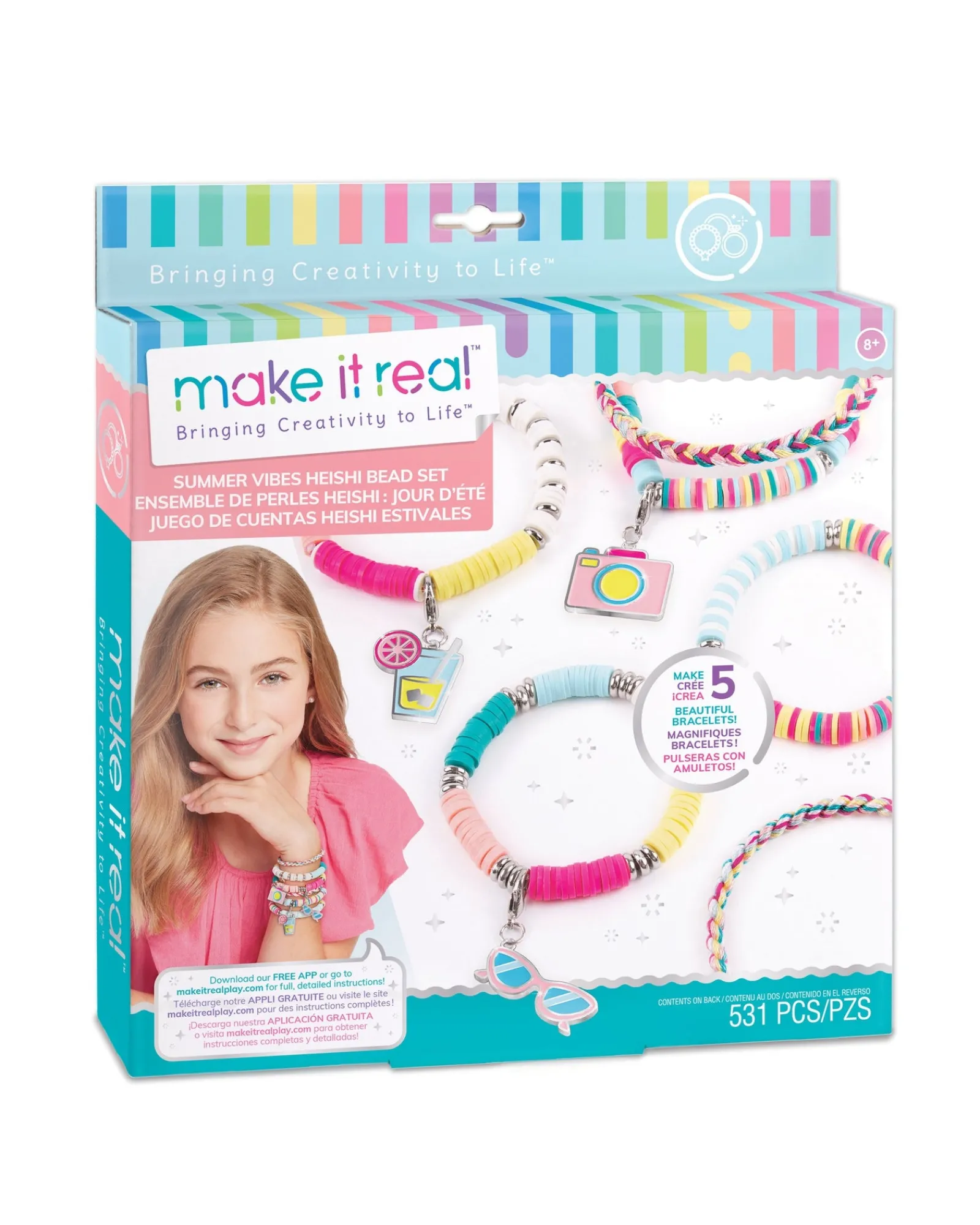 Make It Real Summer Vibes Heishi Bead Bracelets Flash Sale