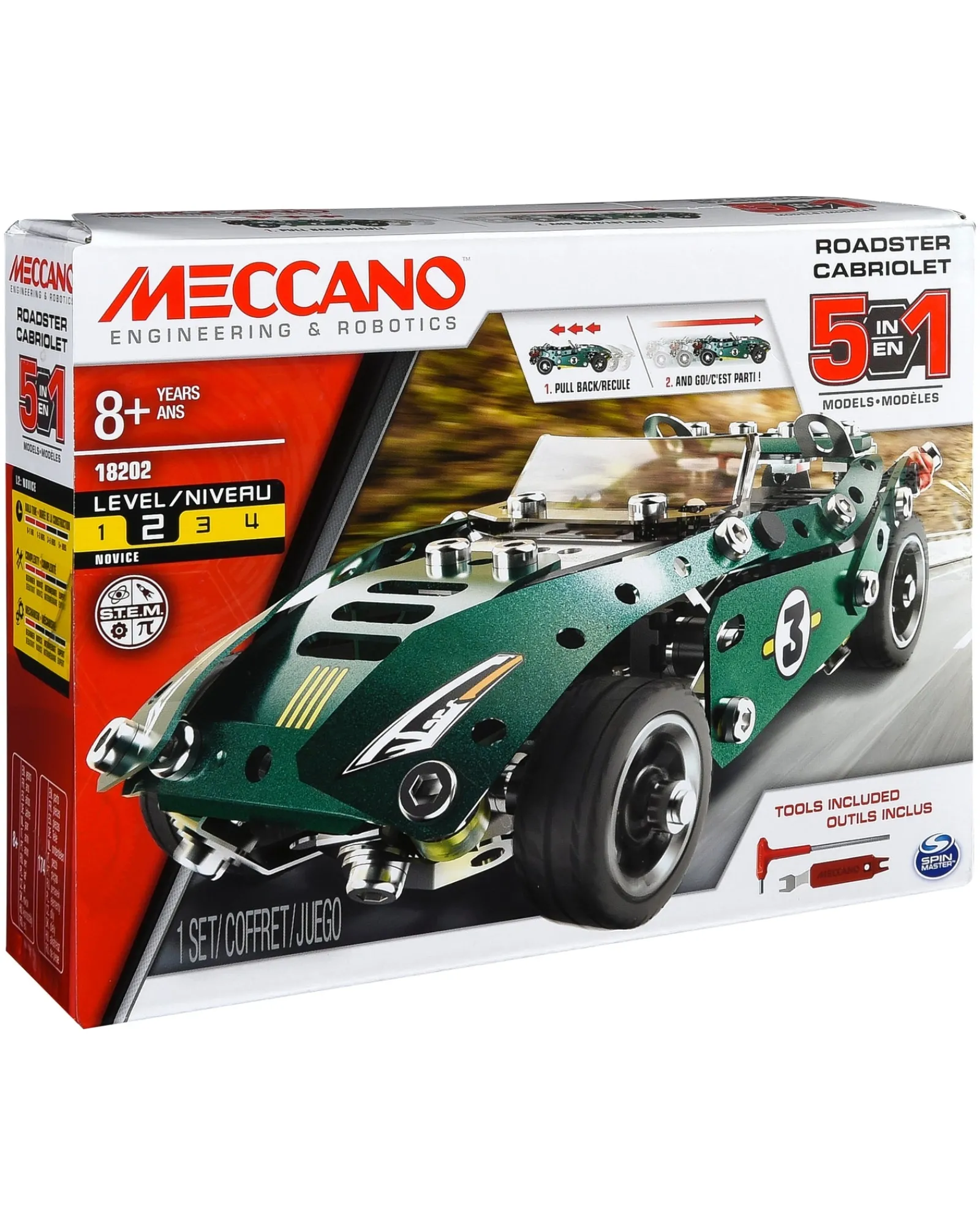 Meccano 5 Model Set Pull Back Car Best Sale