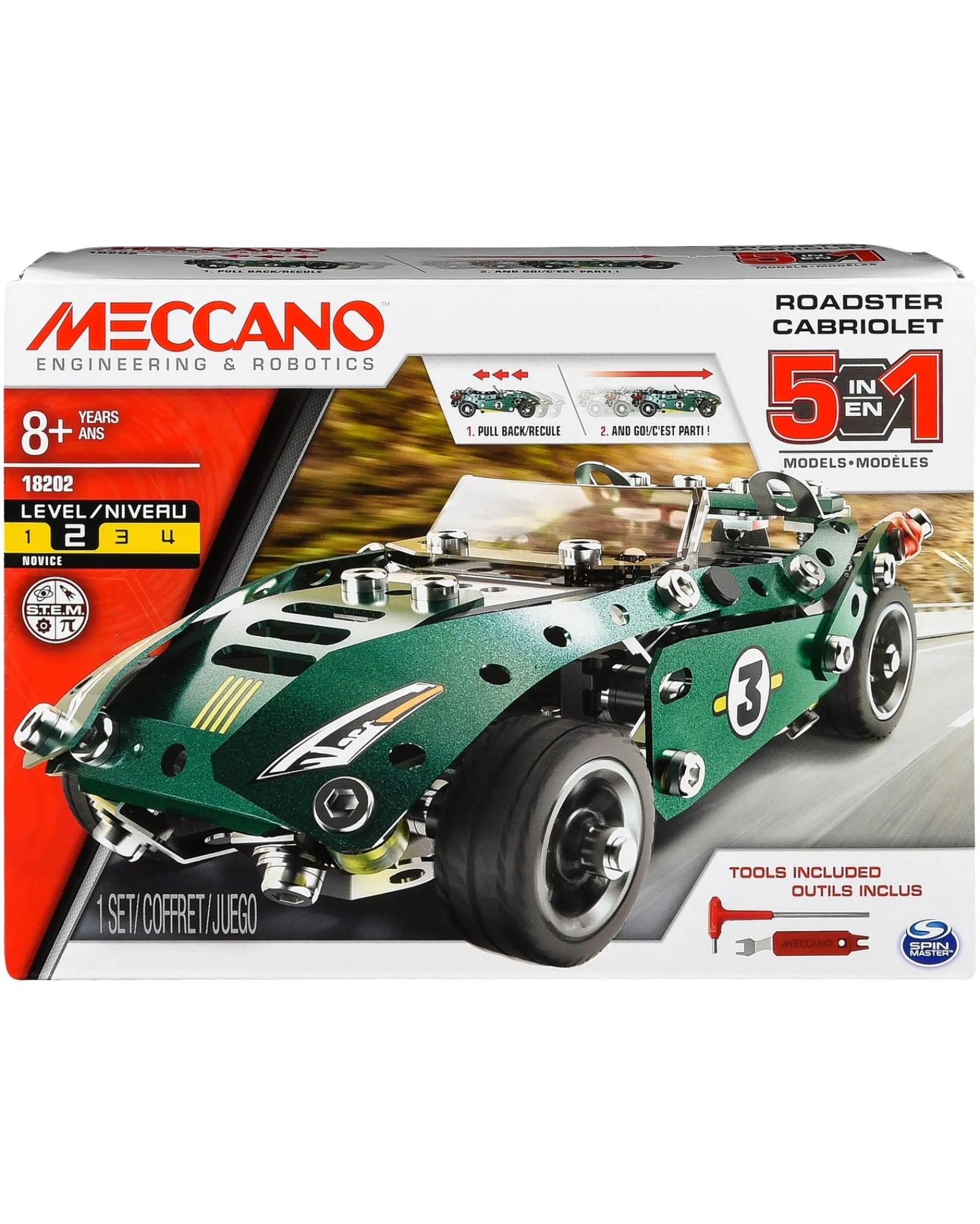 Meccano 5 Model Set Pull Back Car Best Sale
