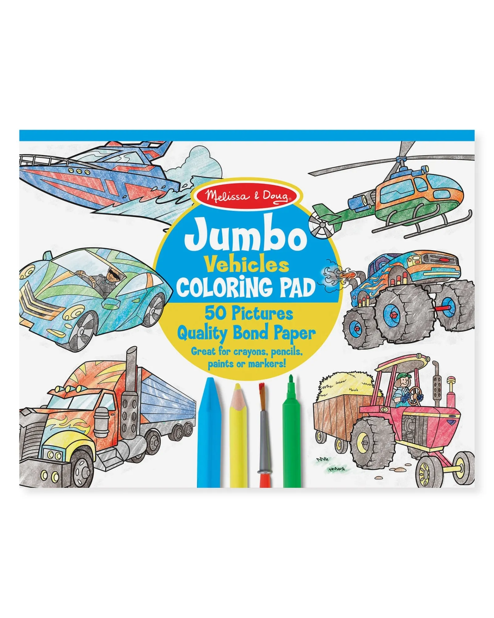 Melissa and Doug Melissa Doug Jumbo Colouring Padvehicles Online
