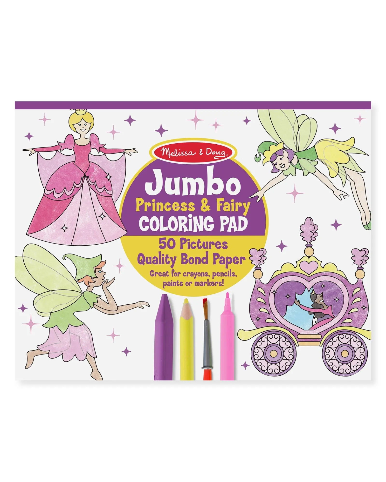 Melissa and Doug Melissa Doug Jumbo Princess Colour Pad New