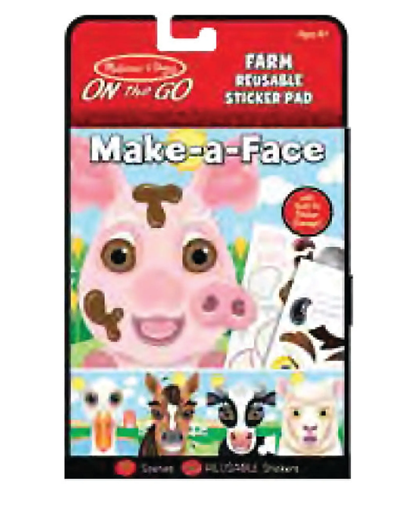 Melissa and Doug Melissa Doug On The Go Reusable Stickers Farm Fashion