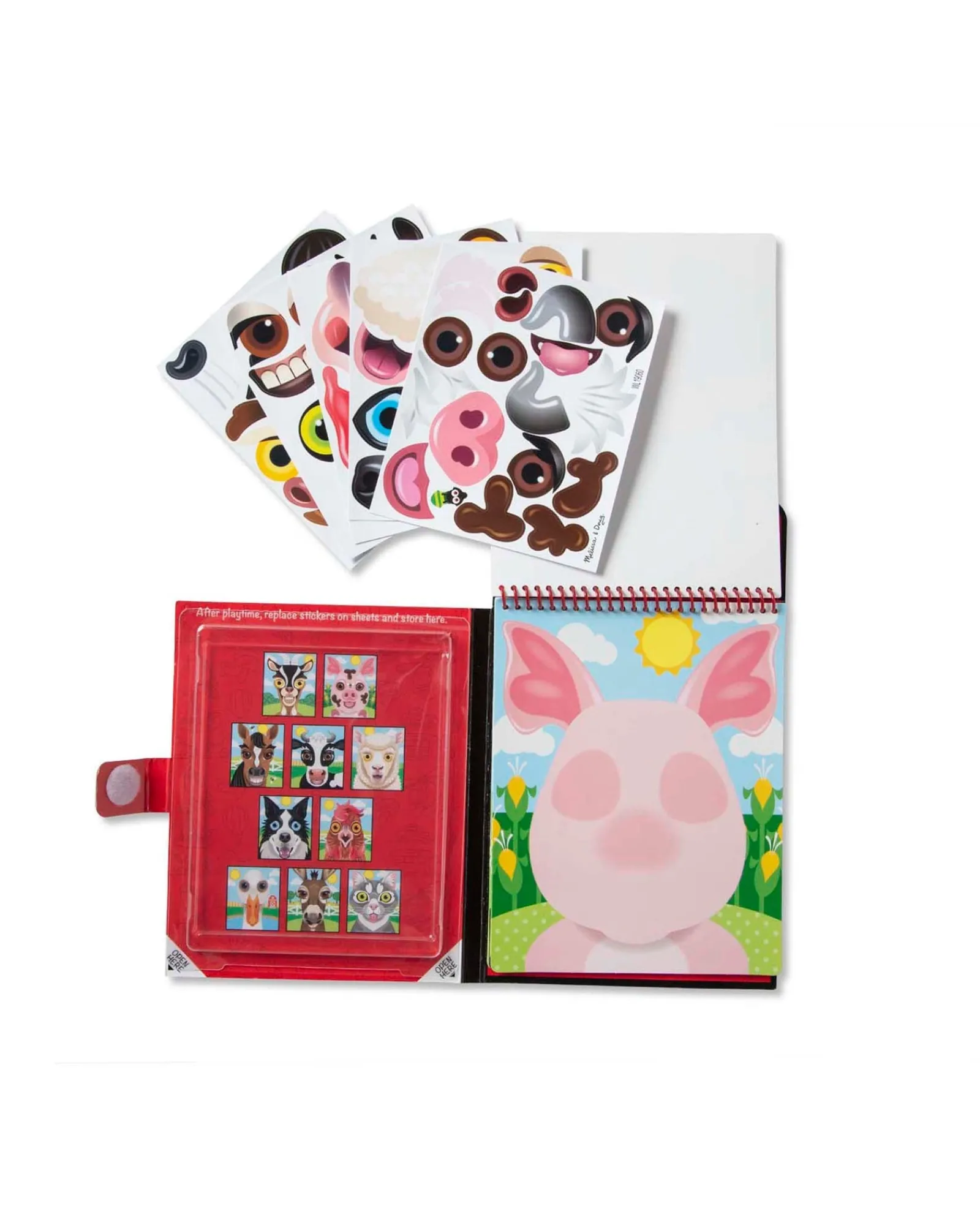 Melissa and Doug Melissa Doug On The Go Reusable Stickers Farm Fashion