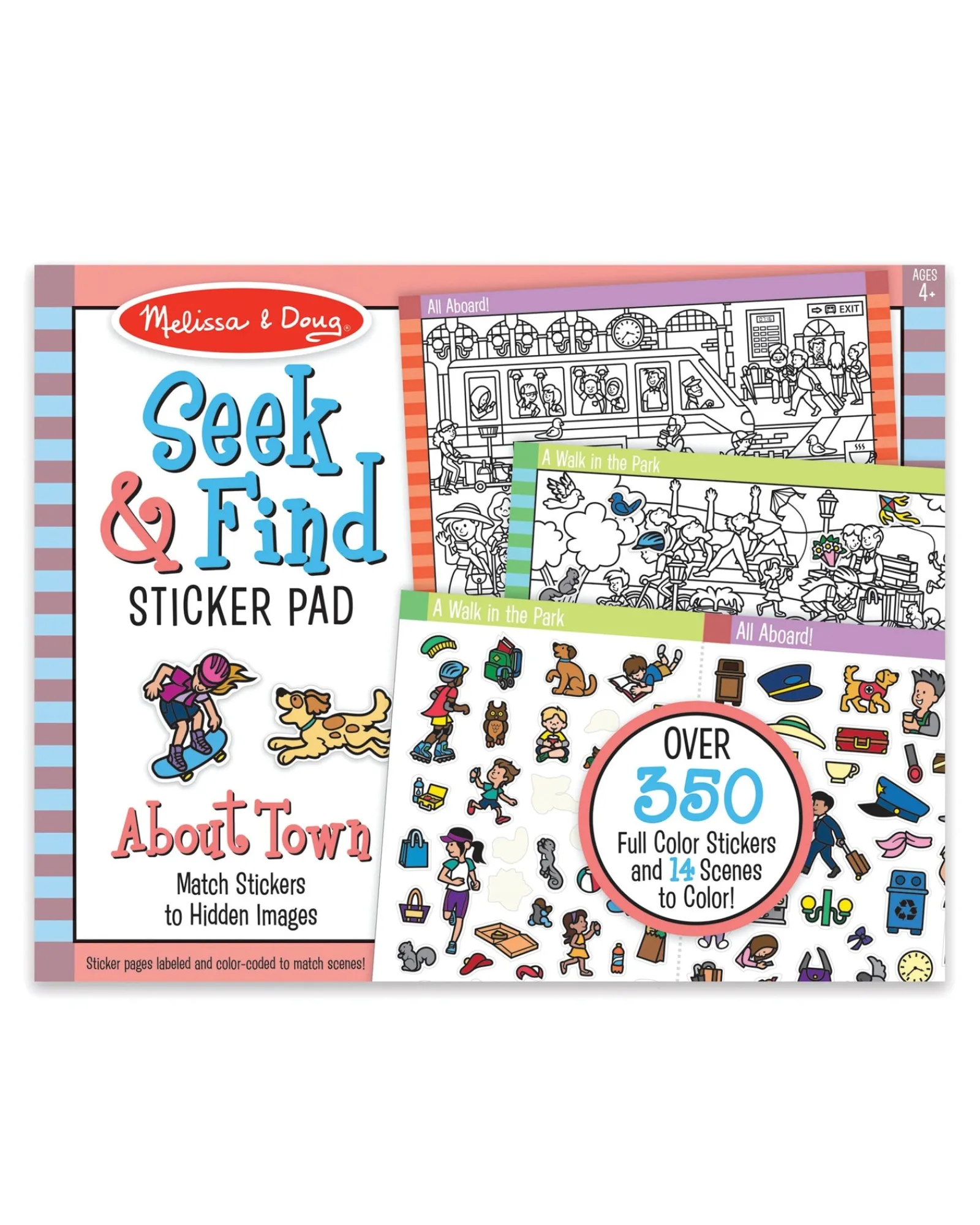 Melissa and Doug Melissa Doug Seek Find Sticker Pad Around Town Hot