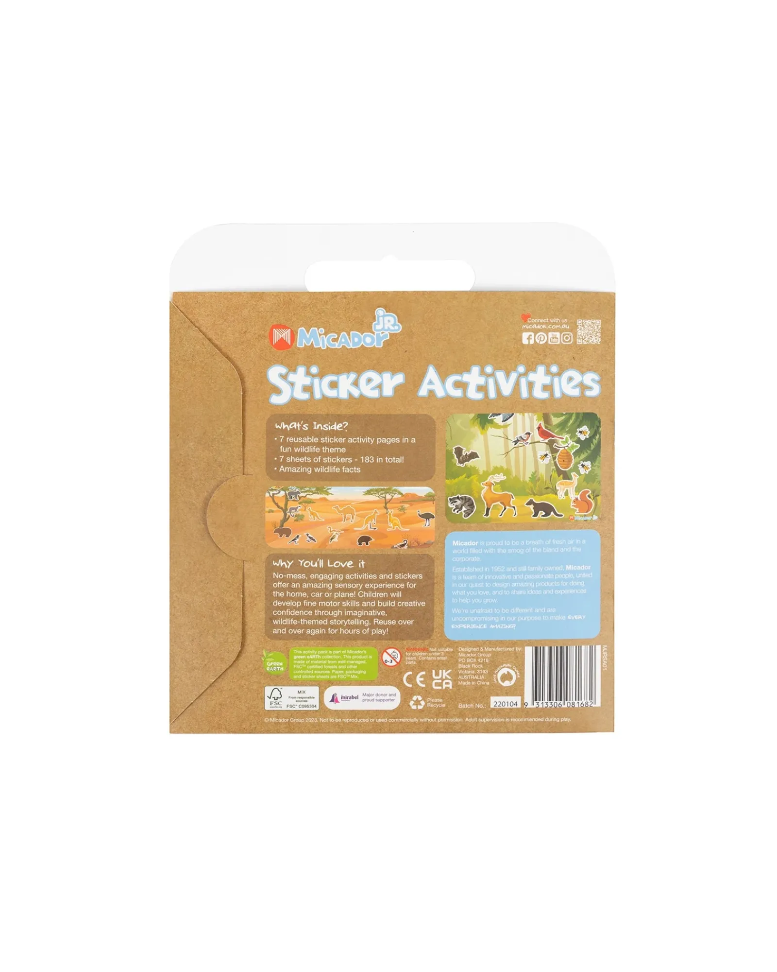 Micador Jr Sticker Activities Wildlife Sale