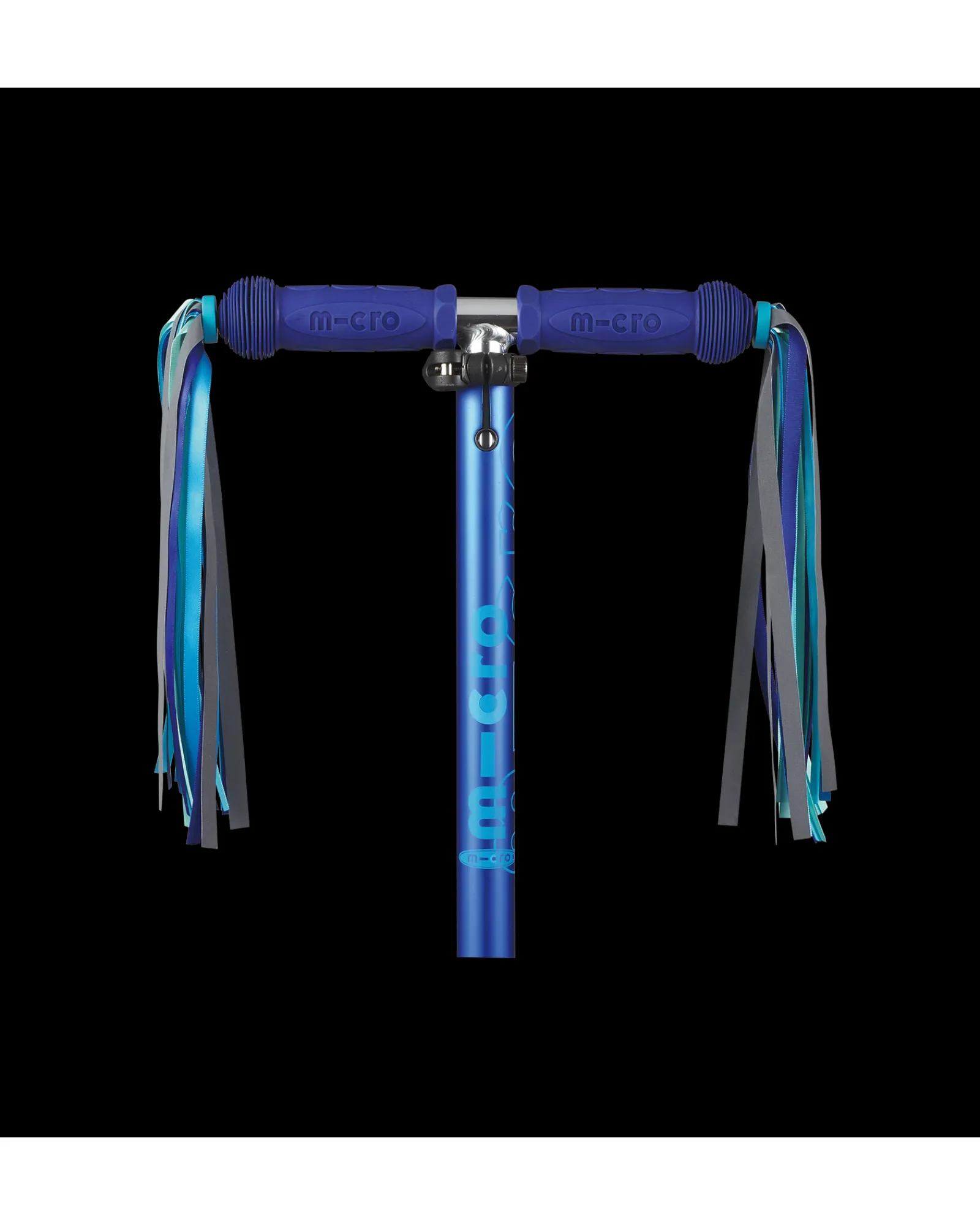 Micro Handle Bar Ribbons Blue White Silver Cheap