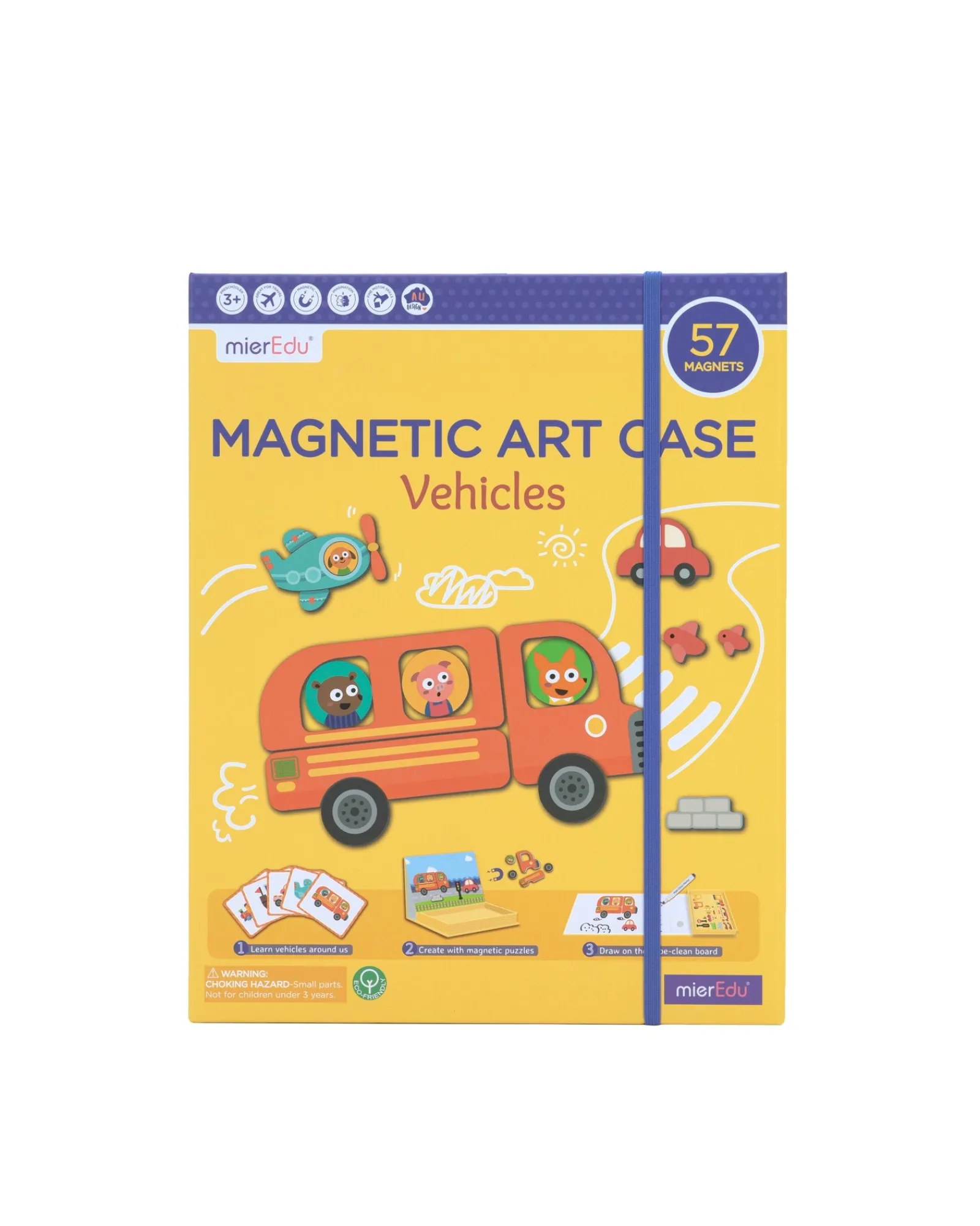 Mier Edu Magnetic Art Case Vehicles New