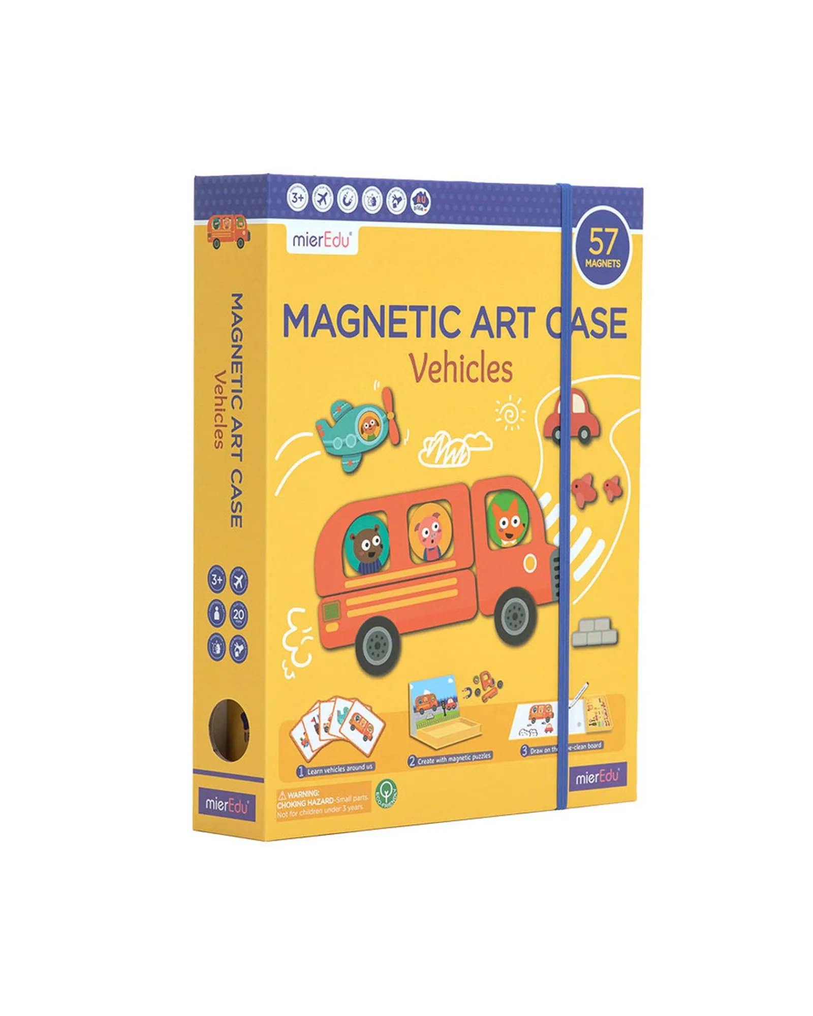 Mier Edu Magnetic Art Case Vehicles New