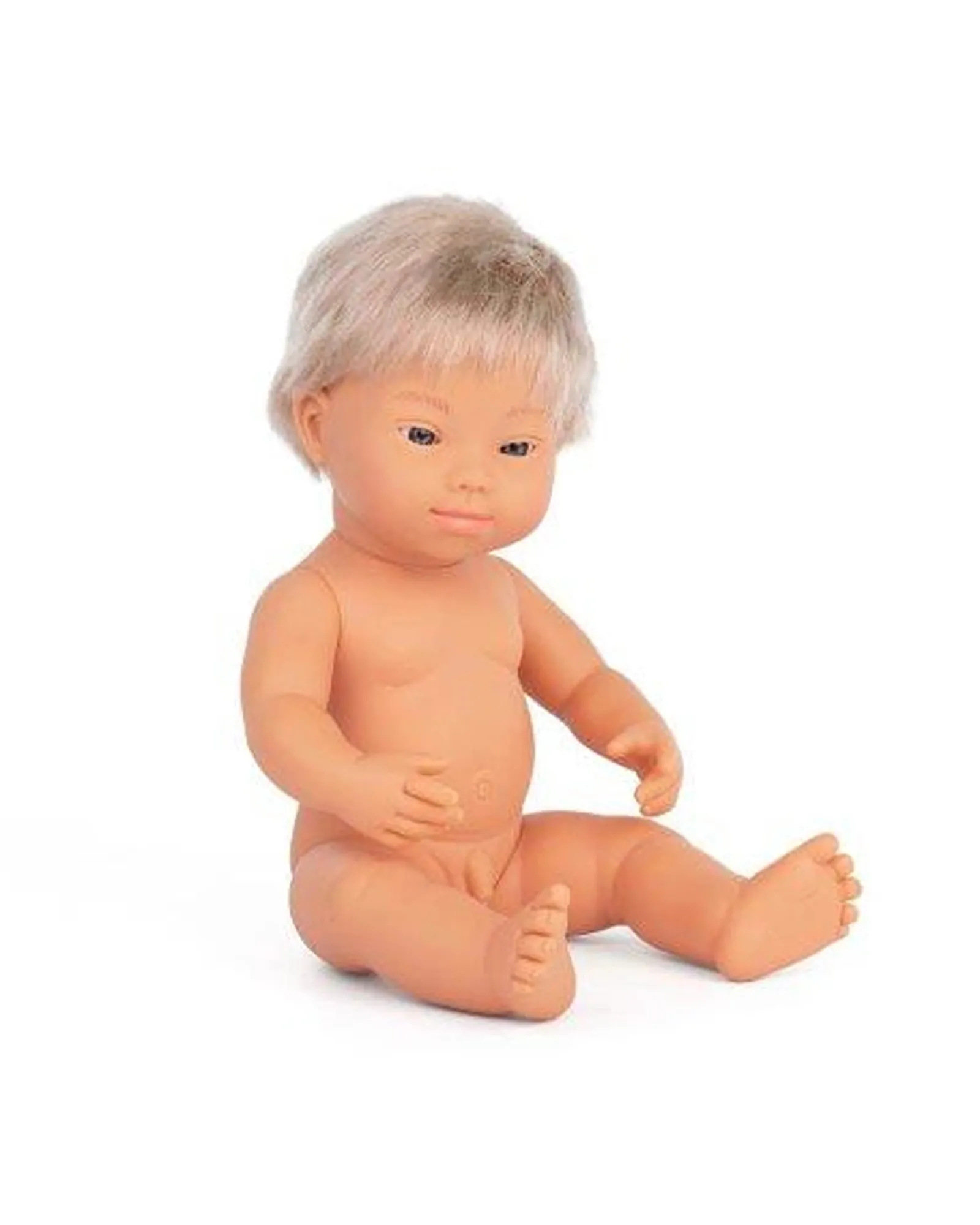 Miniland Caucasian Blond Boy With Down Syndrome Hot