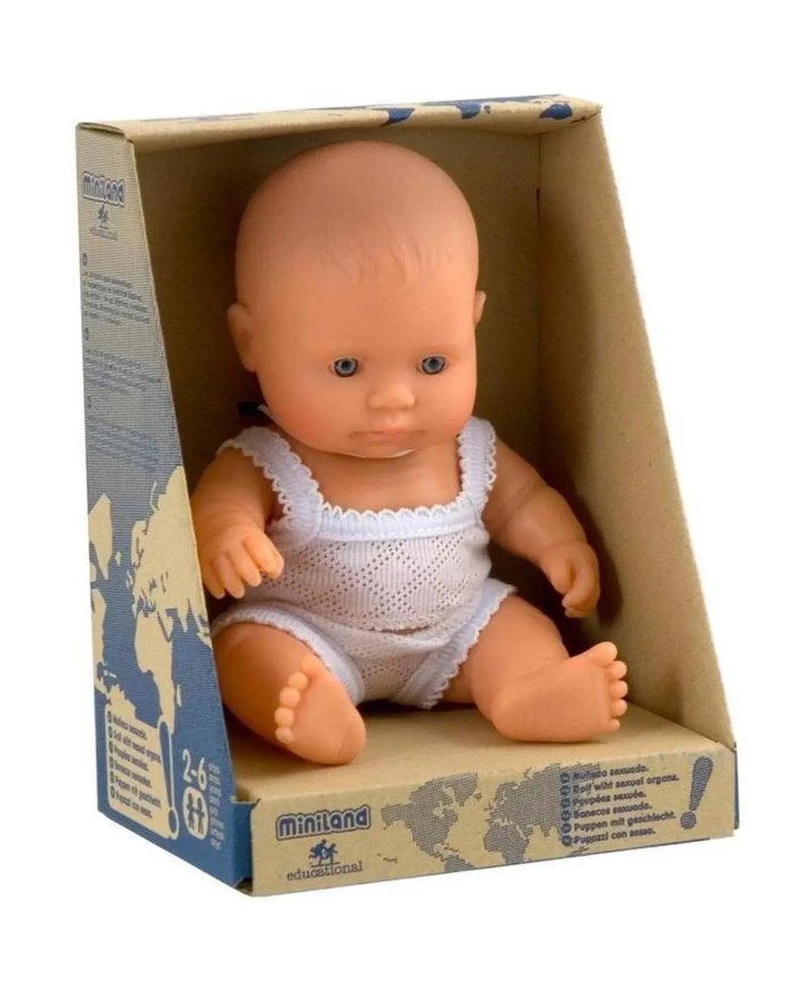 Miniland Caucasion Boy Doll 21Cm Outlet