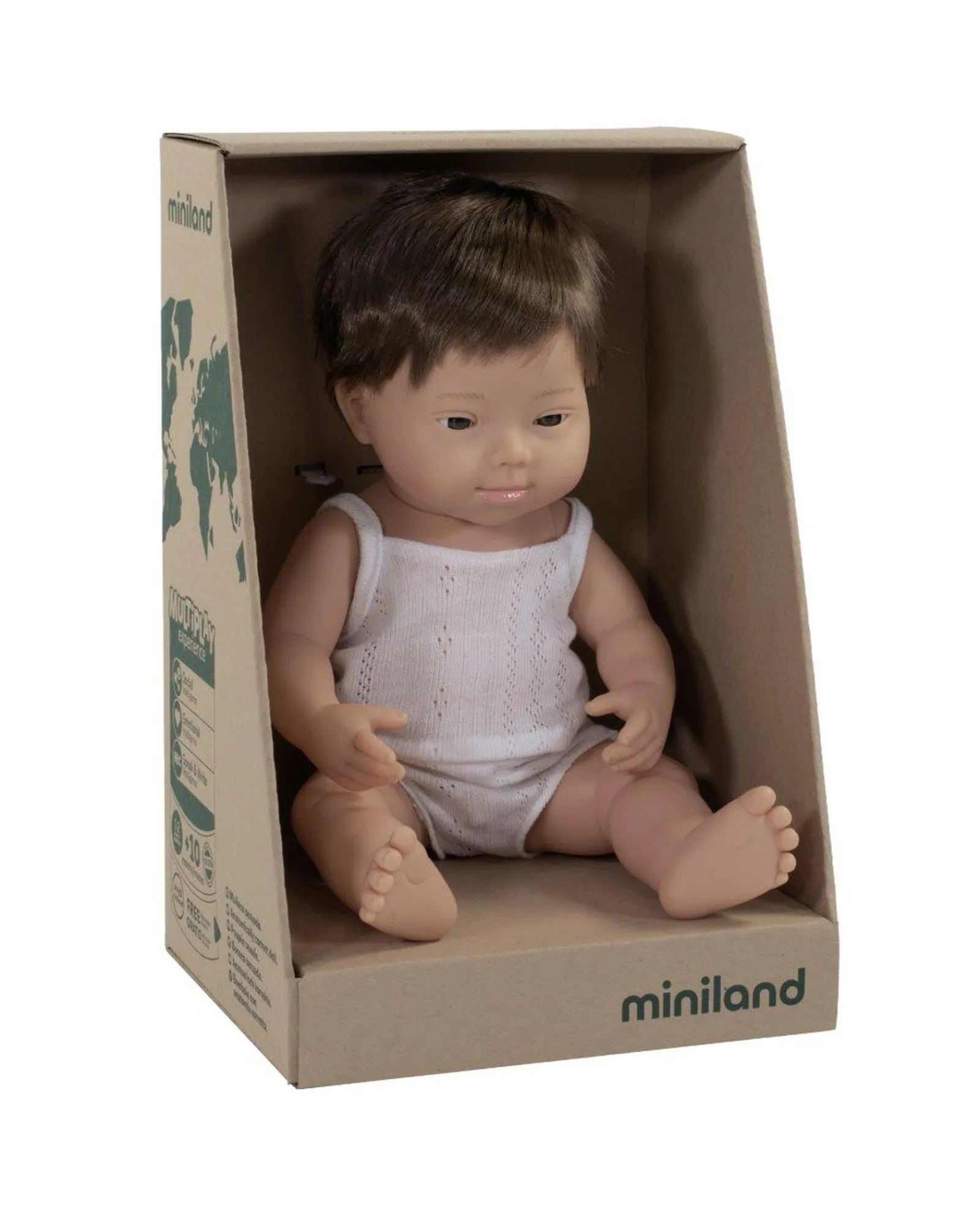 Miniland Caucasion Boy Doll With Down Syndrome Fashion
