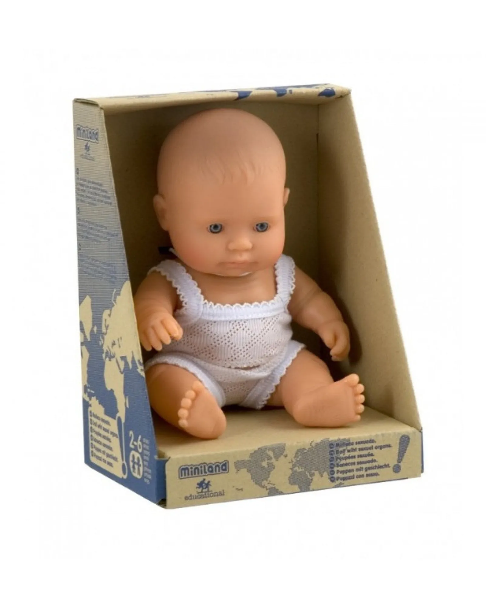 Miniland Caucasion Girl Doll 21Cm Discount