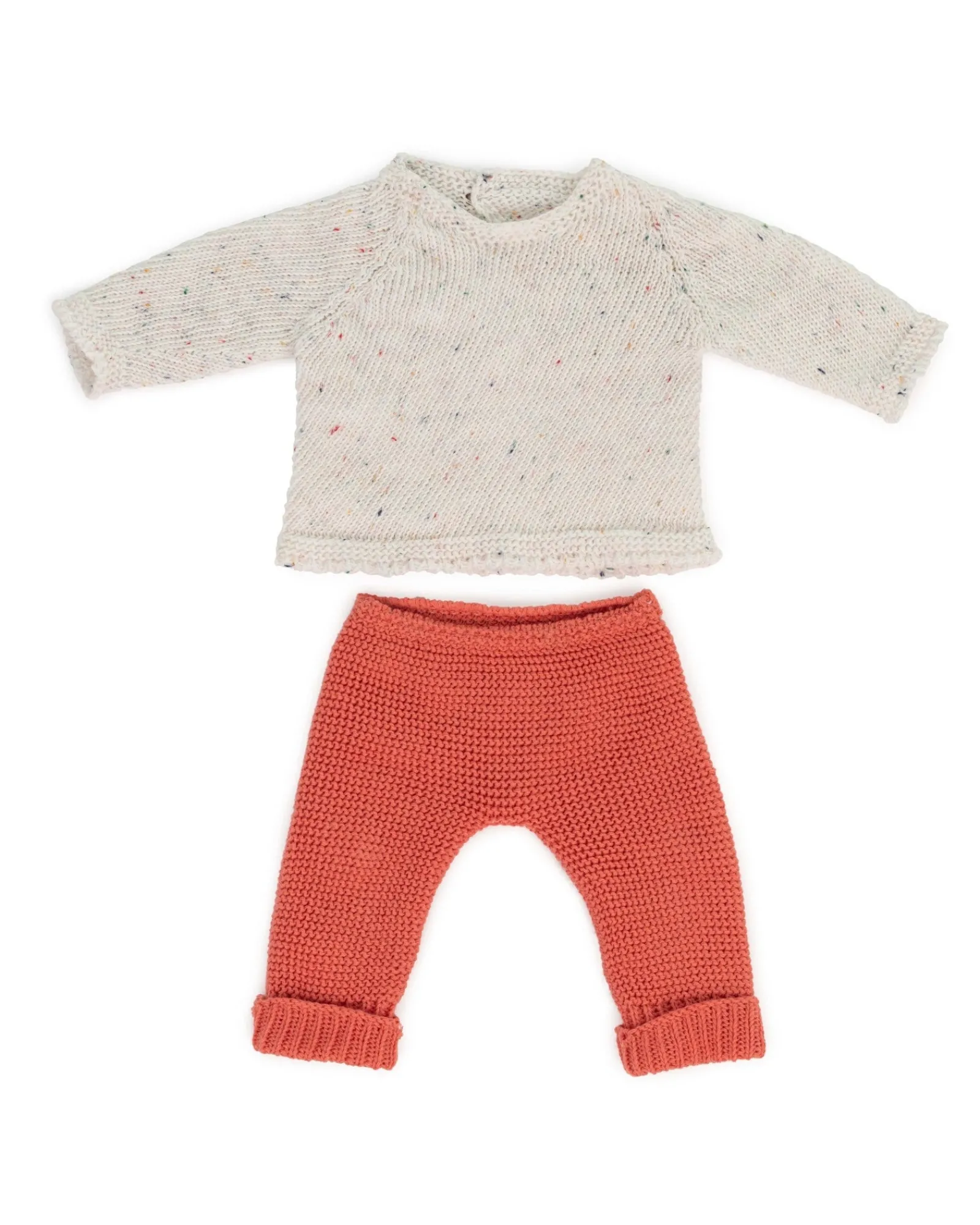 Miniland Eco Knitted Sweater And Trousers 38Cm Clearance