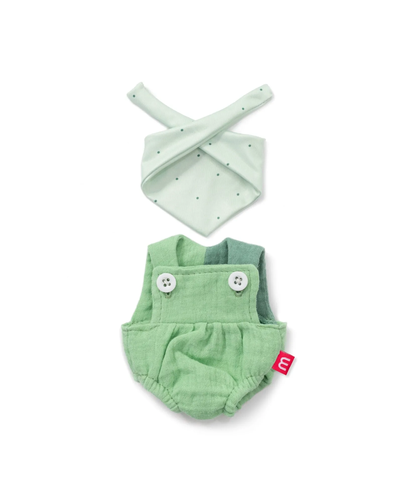 Miniland Outfit Forest Overalls And Headscarf 21Cm Fashion