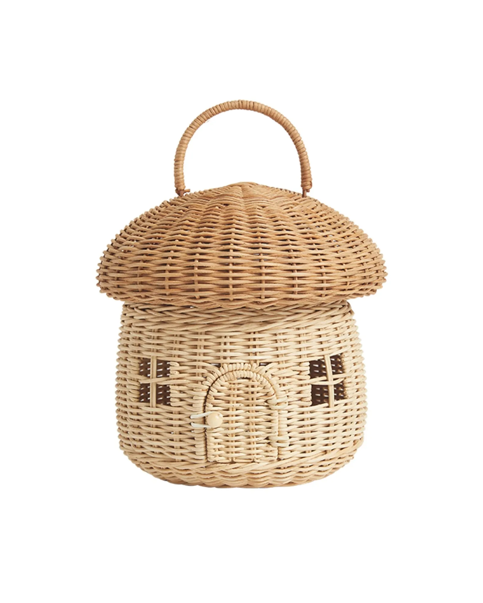 Olli Ella Rattan Mushroom Basket - Natural Discount