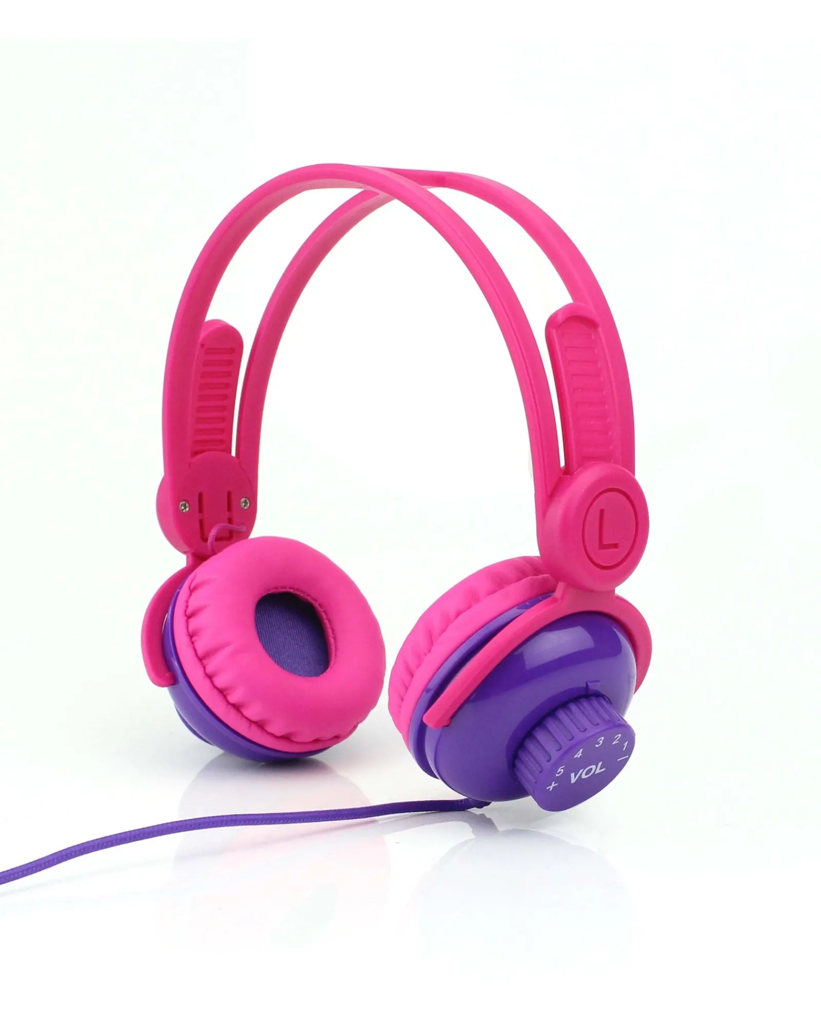 Cactus Onear Volume Control Headphones Pink Best