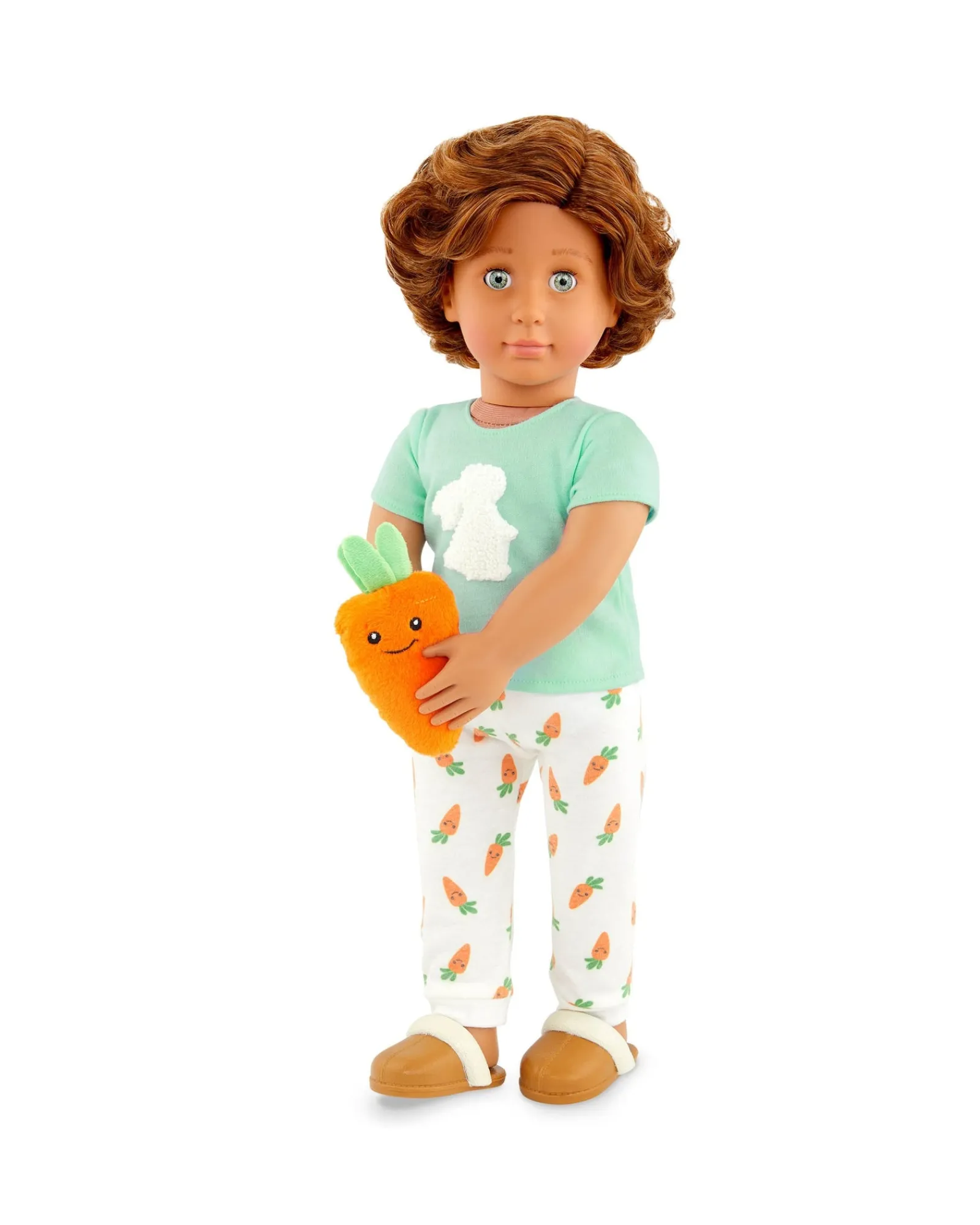 Our Generation Bunny Printed Pajama With Carrot Plush Outfit Shop