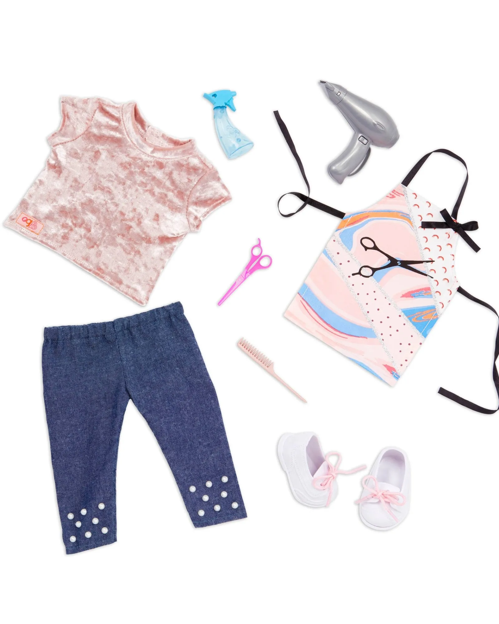 Our Generation Deluxe Hair Stylist Outfit W Velvet Top And Acc Online