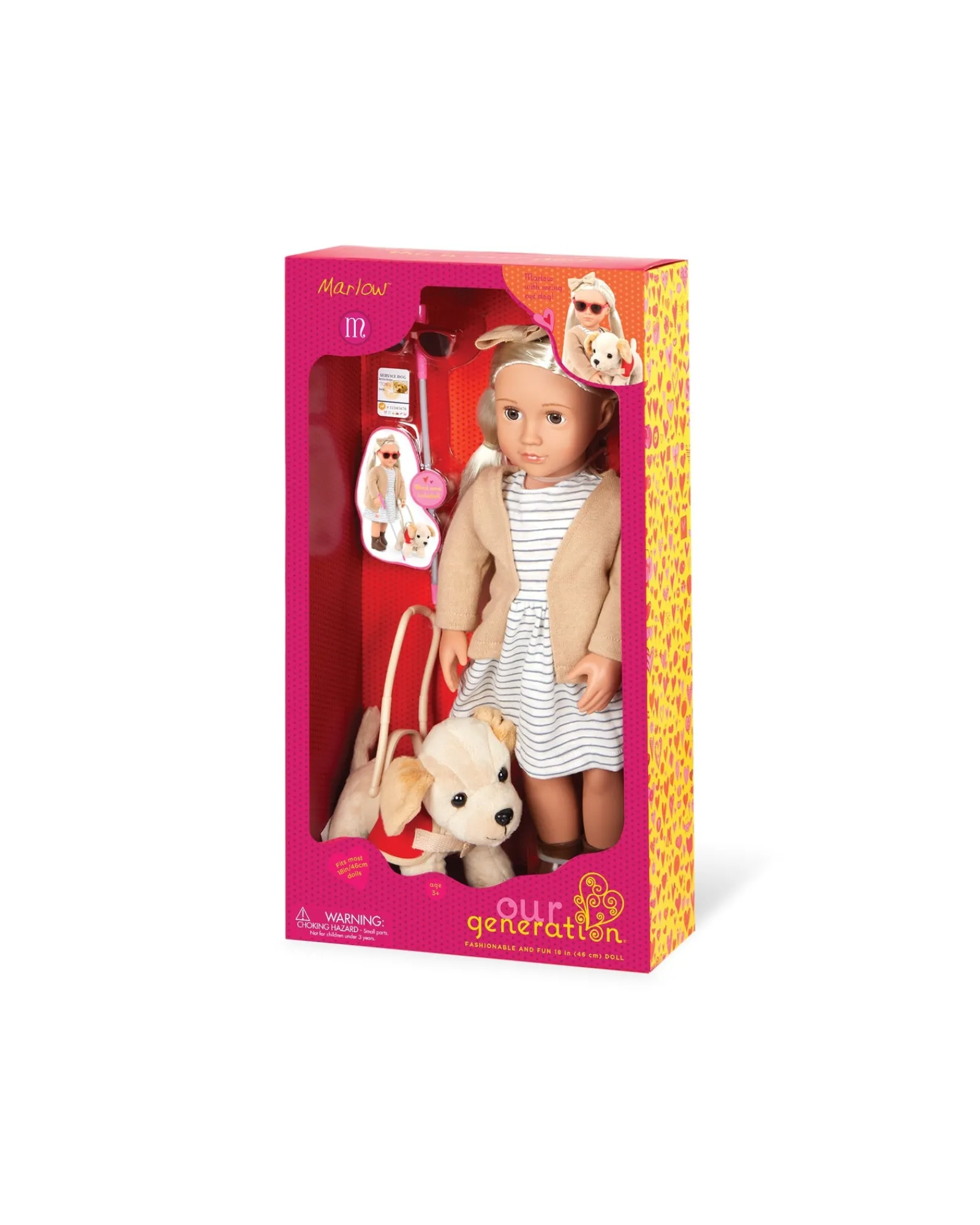 Our Generation Doll With Pet Guide Dog Marlow Cheap