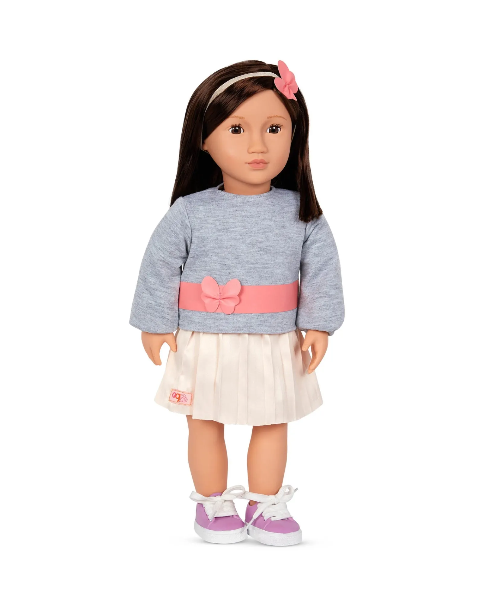 Our Generation Doll With Pink Pleated Skirt Mei Outlet
