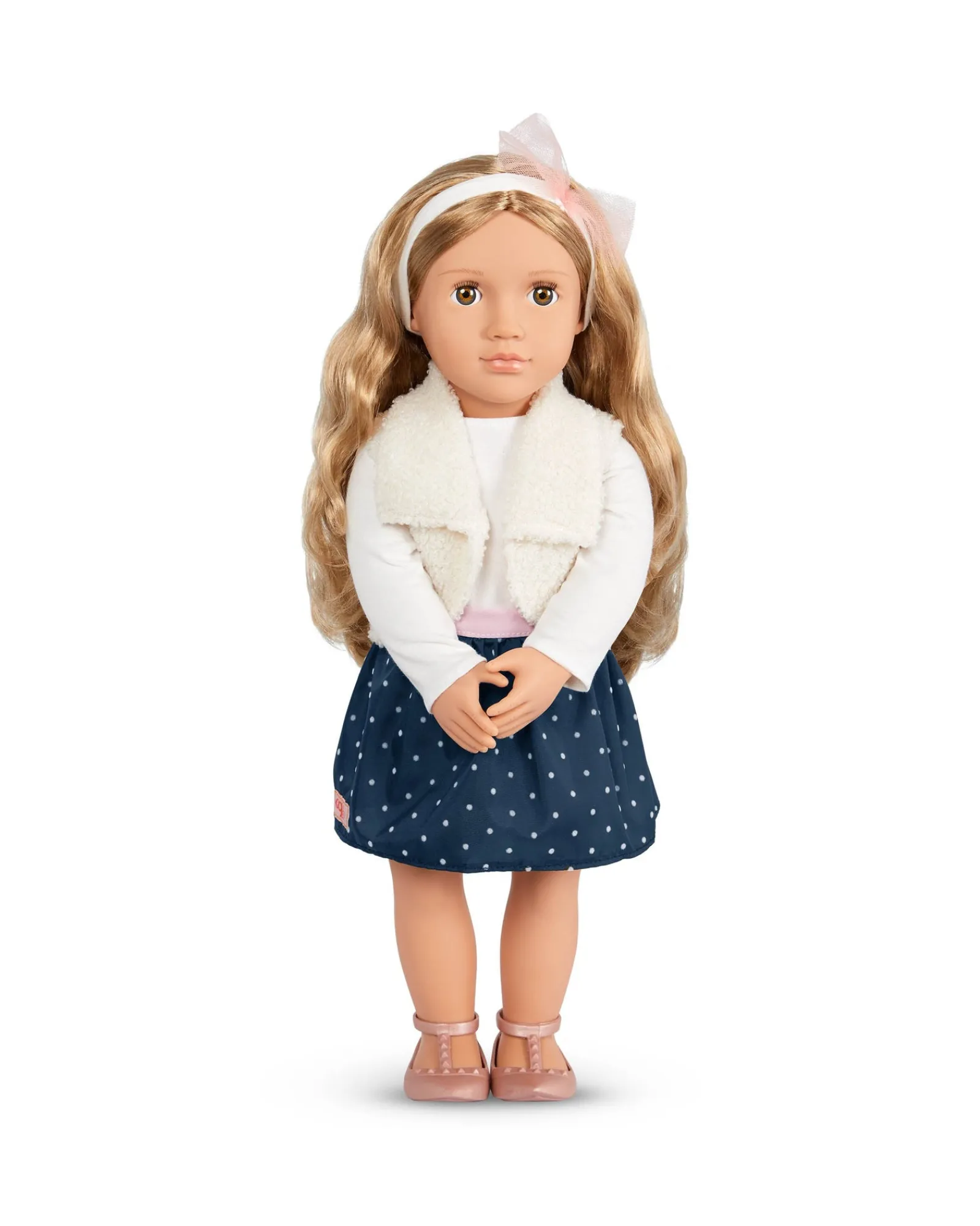Our Generation Doll With Polka Dot Skirt And Headband Julie Marie Hot