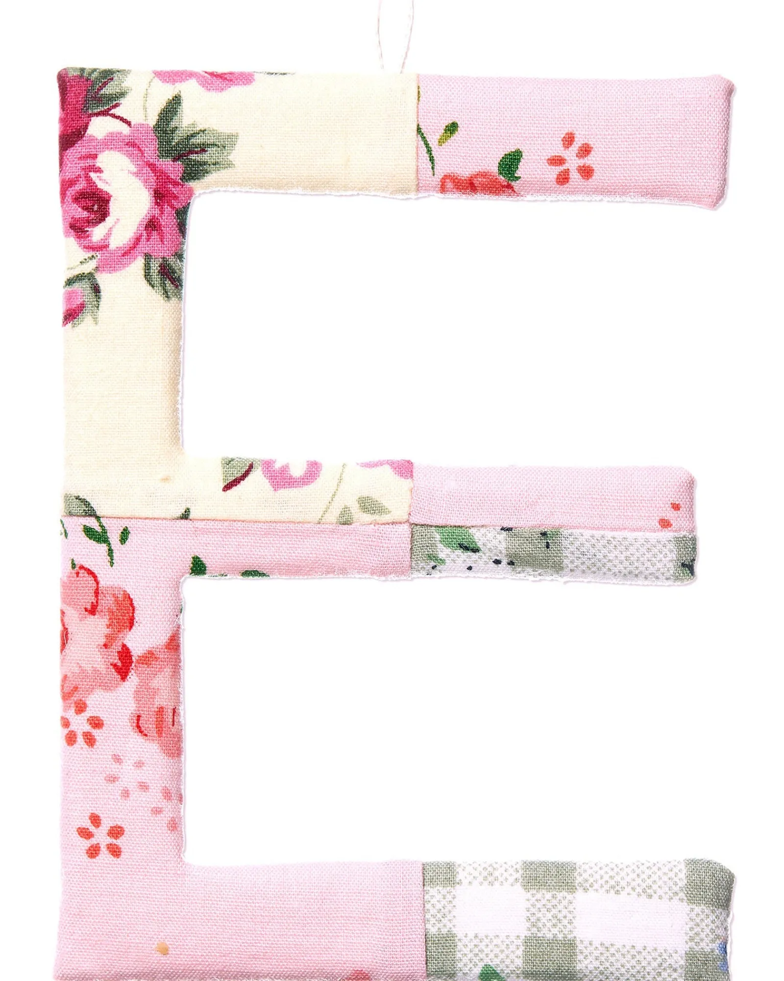 * Patchwork Alphabet Letters Rose E Fashion