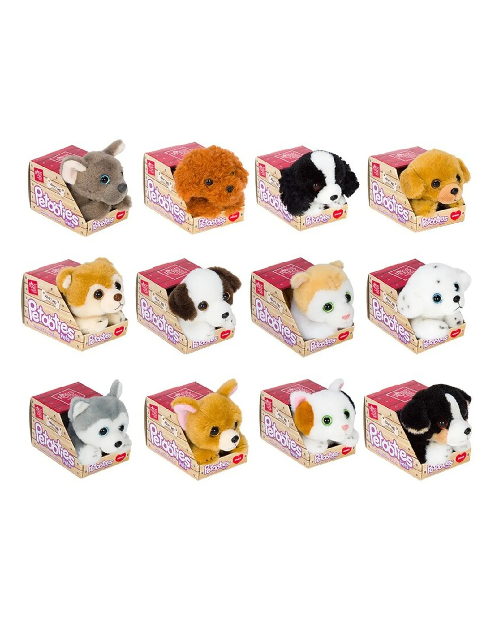 RUSS Petooties 4 Dogs Mini Plush Assorted Store