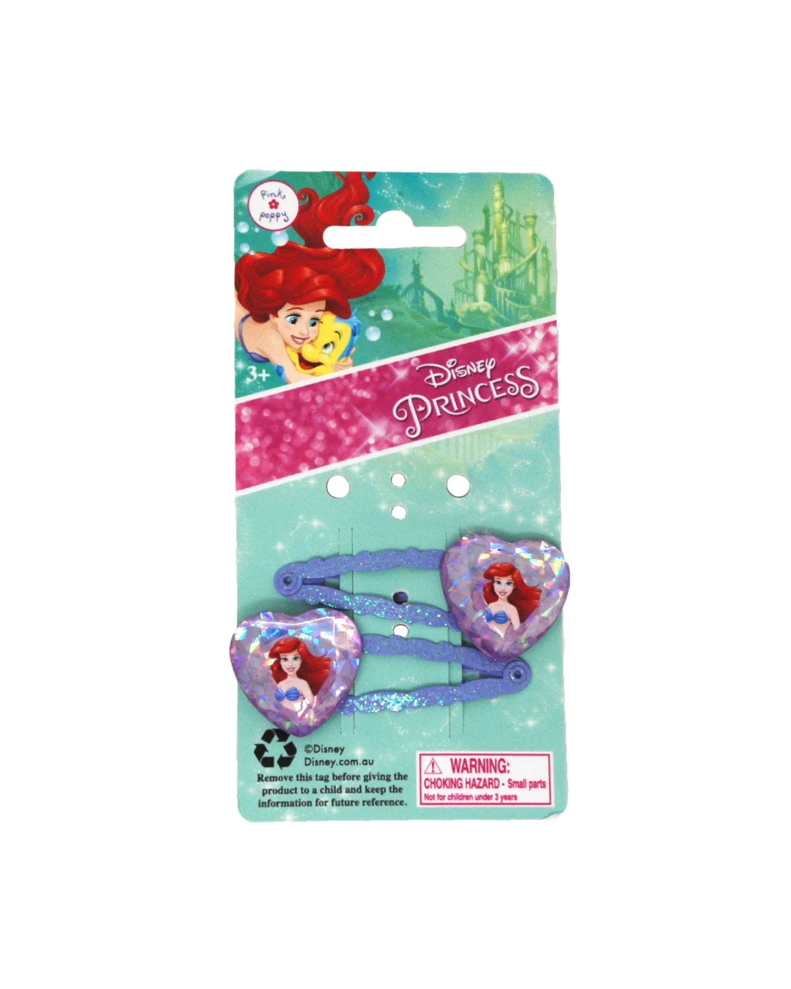 Pink Poppy Ariel Heart Gem Snapclips Store
