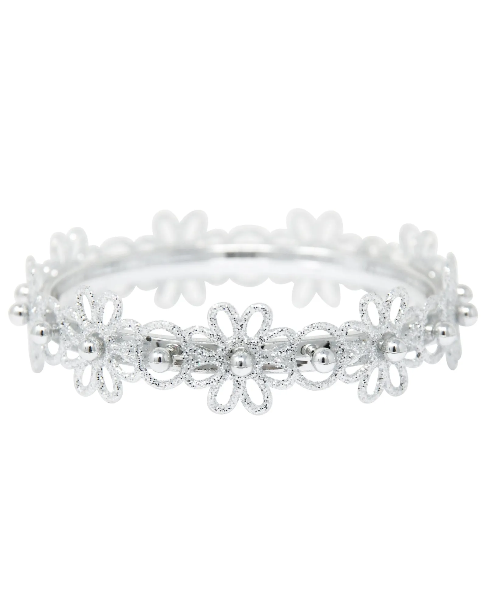 Pink Poppy Bangle Glitter Flower V2 Outlet