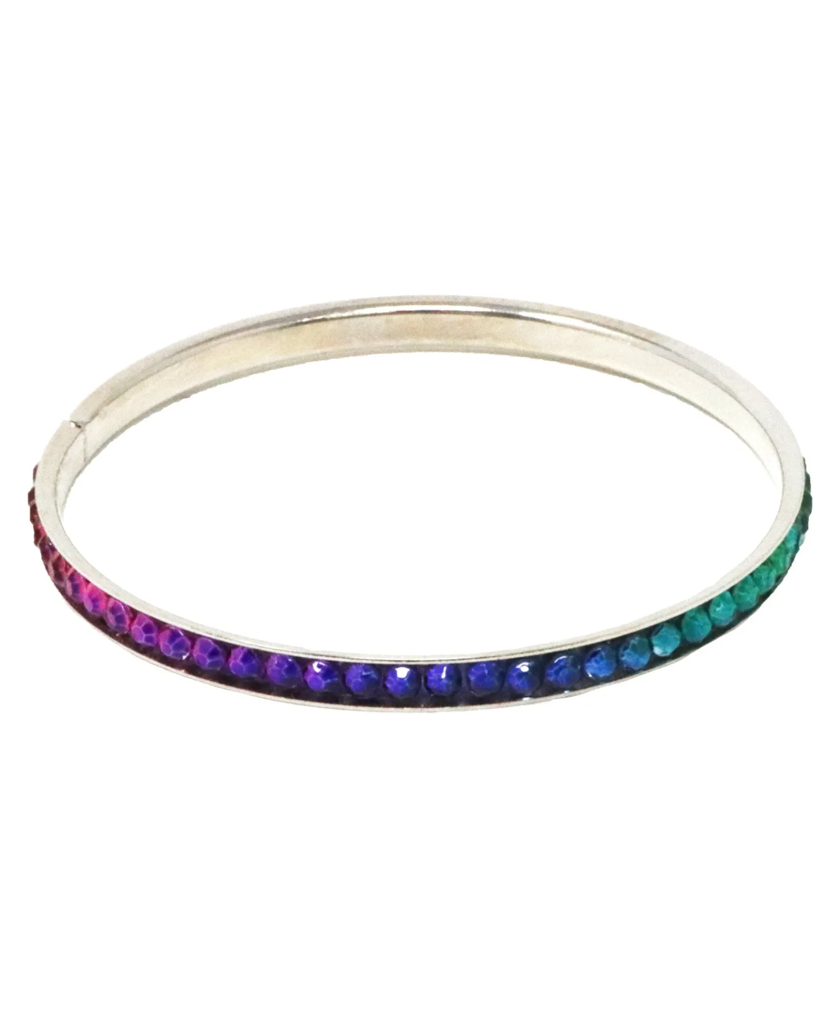 Pink Poppy Bangle Rainbow Rhinestone Best Sale