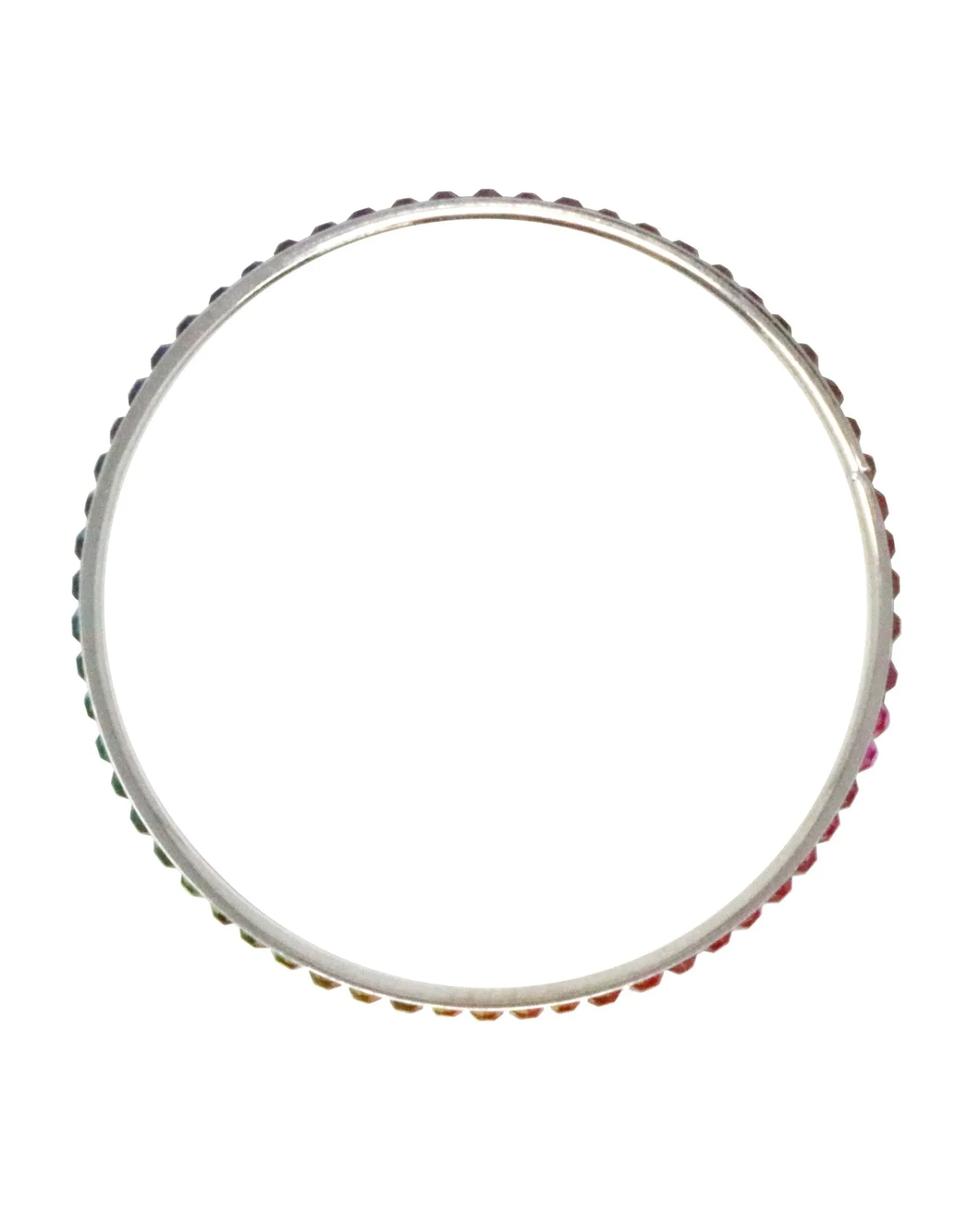Pink Poppy Bangle Rainbow Rhinestone Best Sale