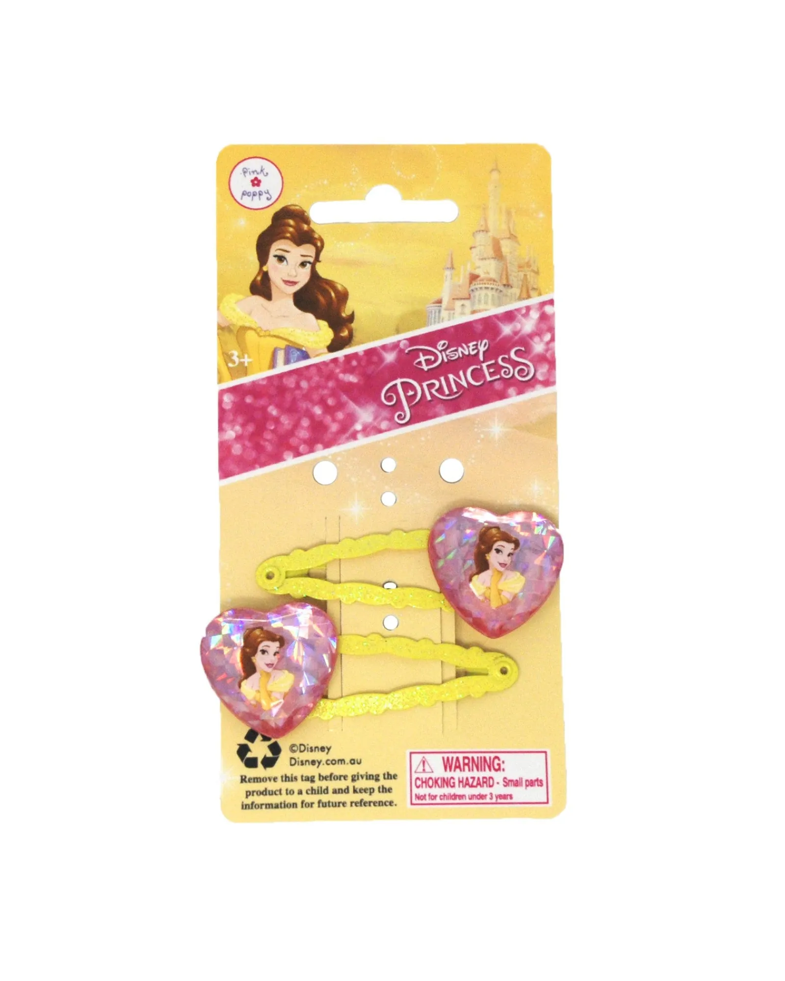 Pink Poppy Belle Heart Gem Snapclips Store