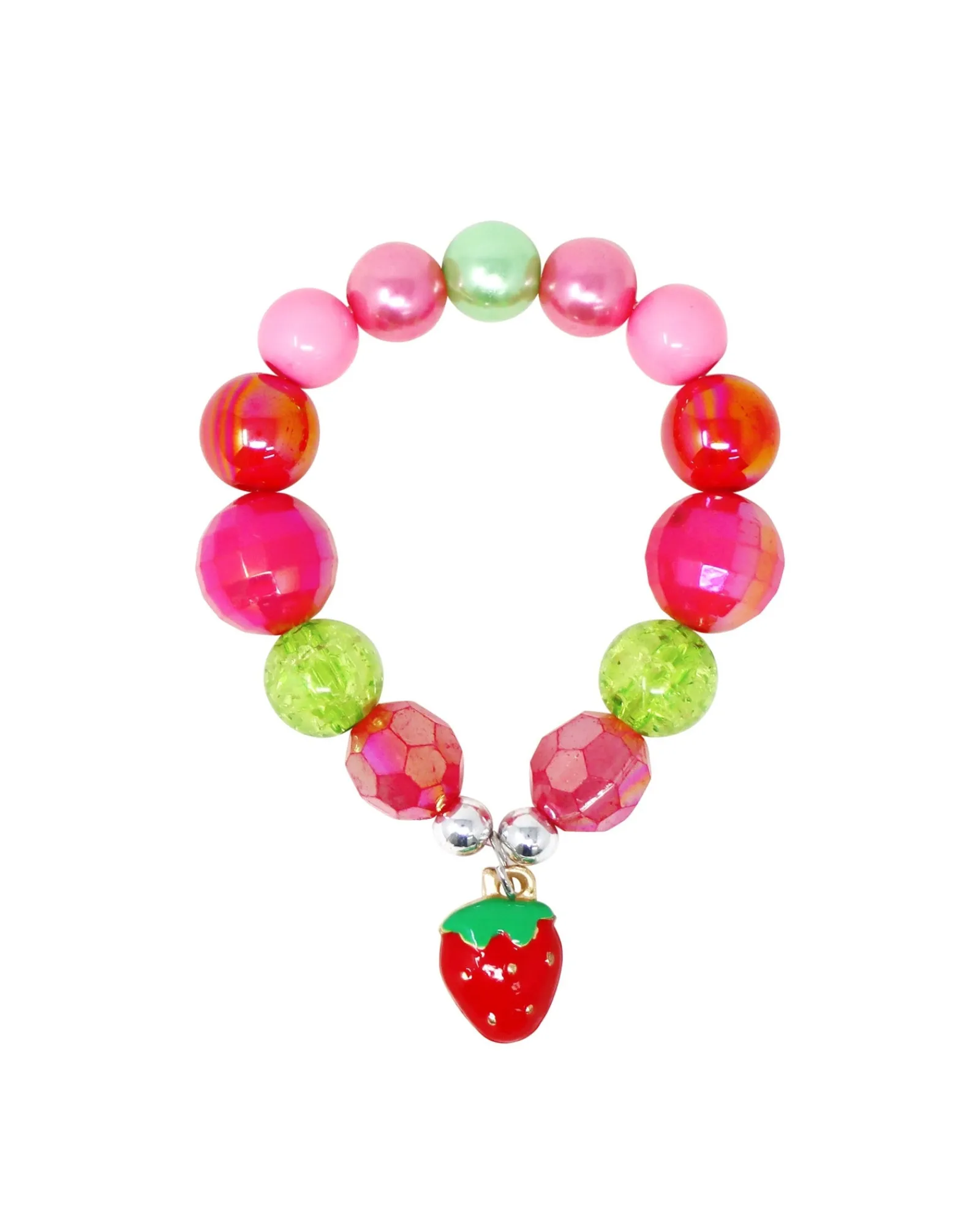Pink Poppy Bracelet Strawberry Charm Flash Sale