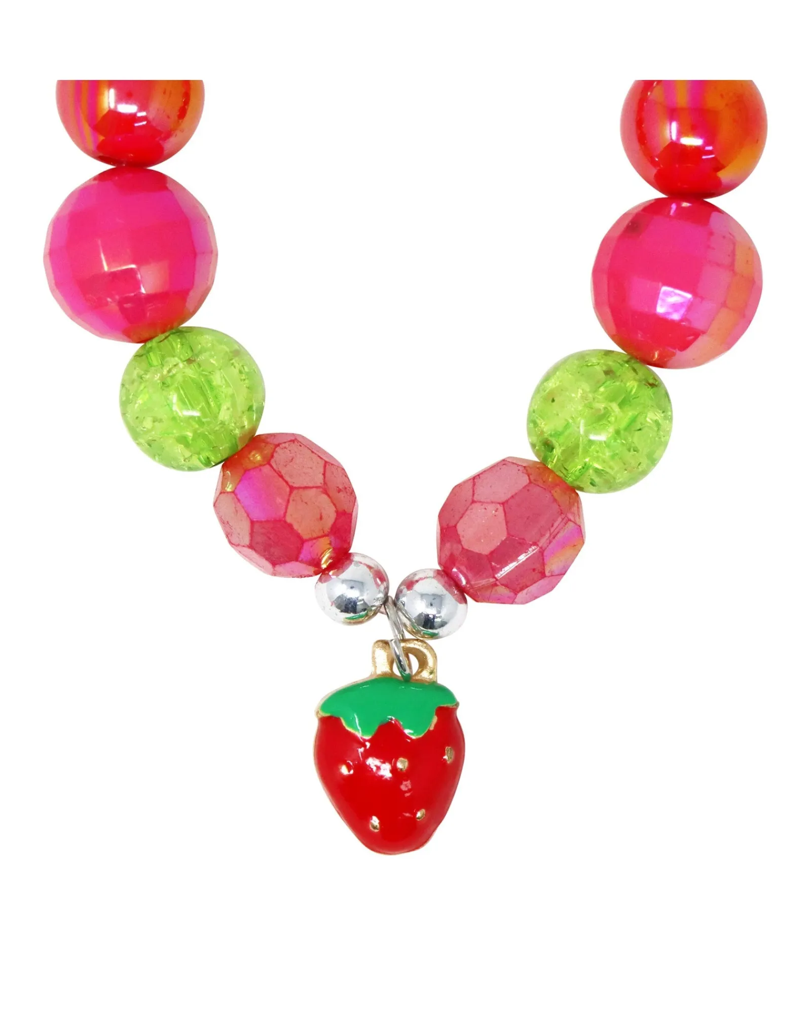 Pink Poppy Bracelet Strawberry Charm Flash Sale