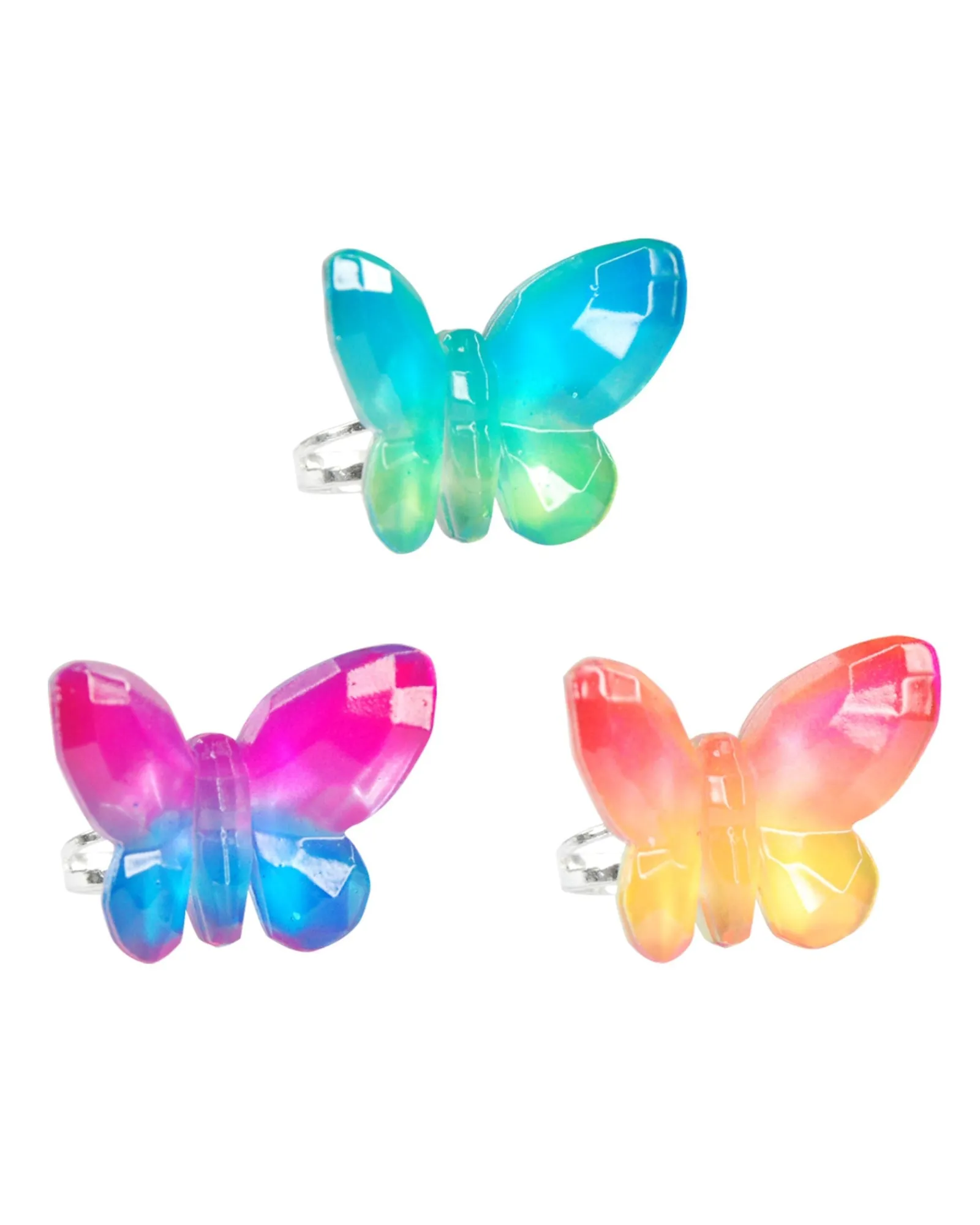 Pink Poppy Butterfly Skies Gem Rings Discount