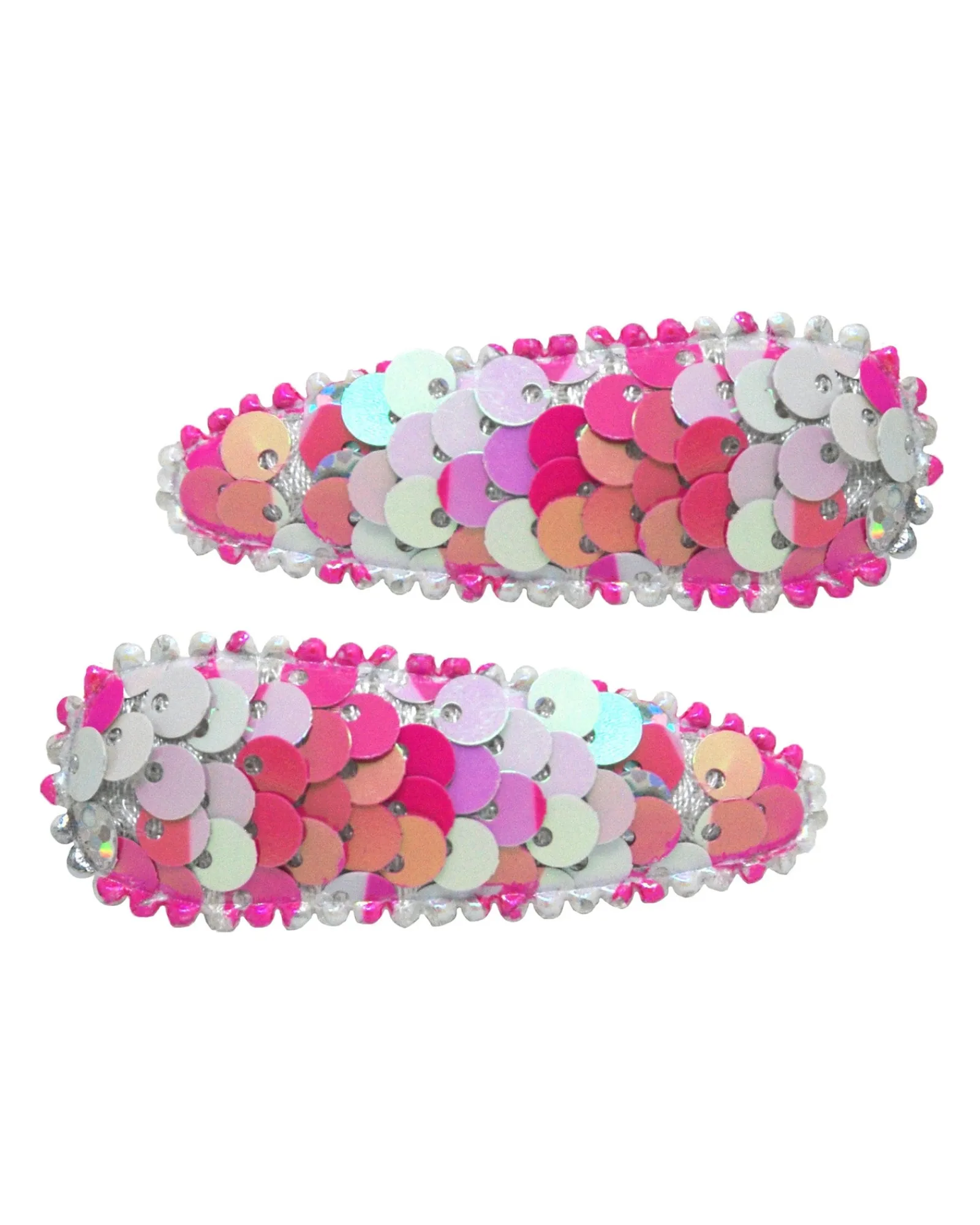 Pink Poppy Mermaid Sequin Snap Clips Cheap