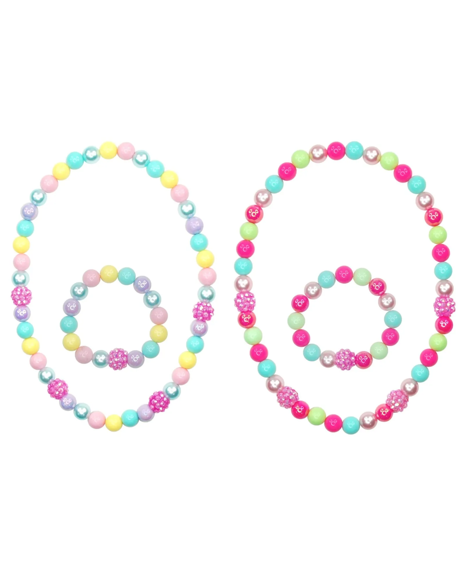 Pink Poppy Necklace Bracelet Sugar Coated Set New