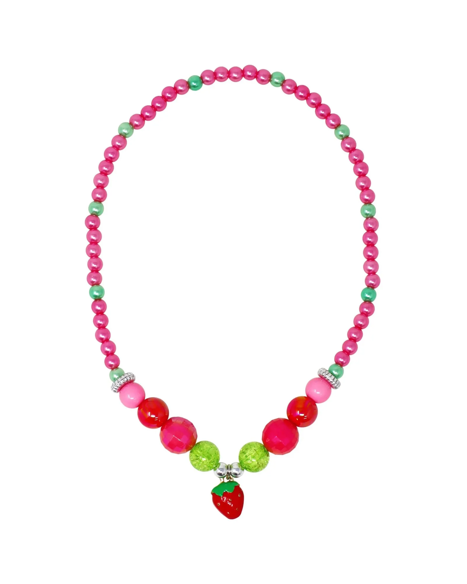 Pink Poppy Necklace Strawberry Charm Online