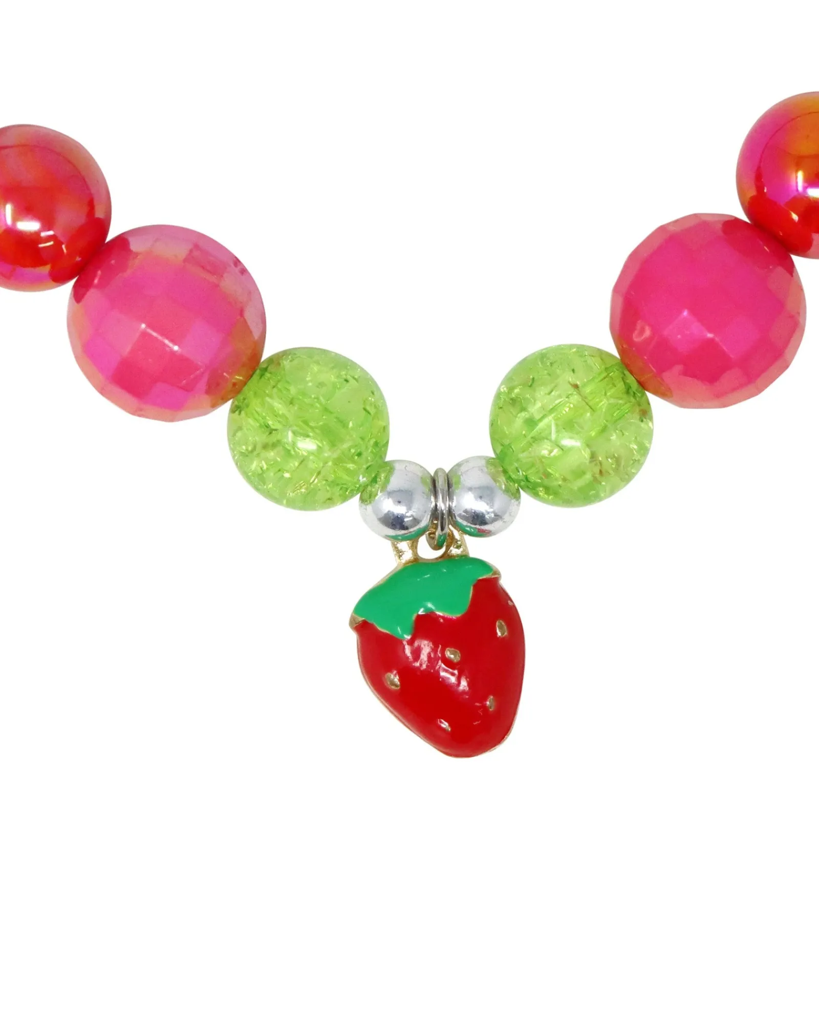 Pink Poppy Necklace Strawberry Charm Online