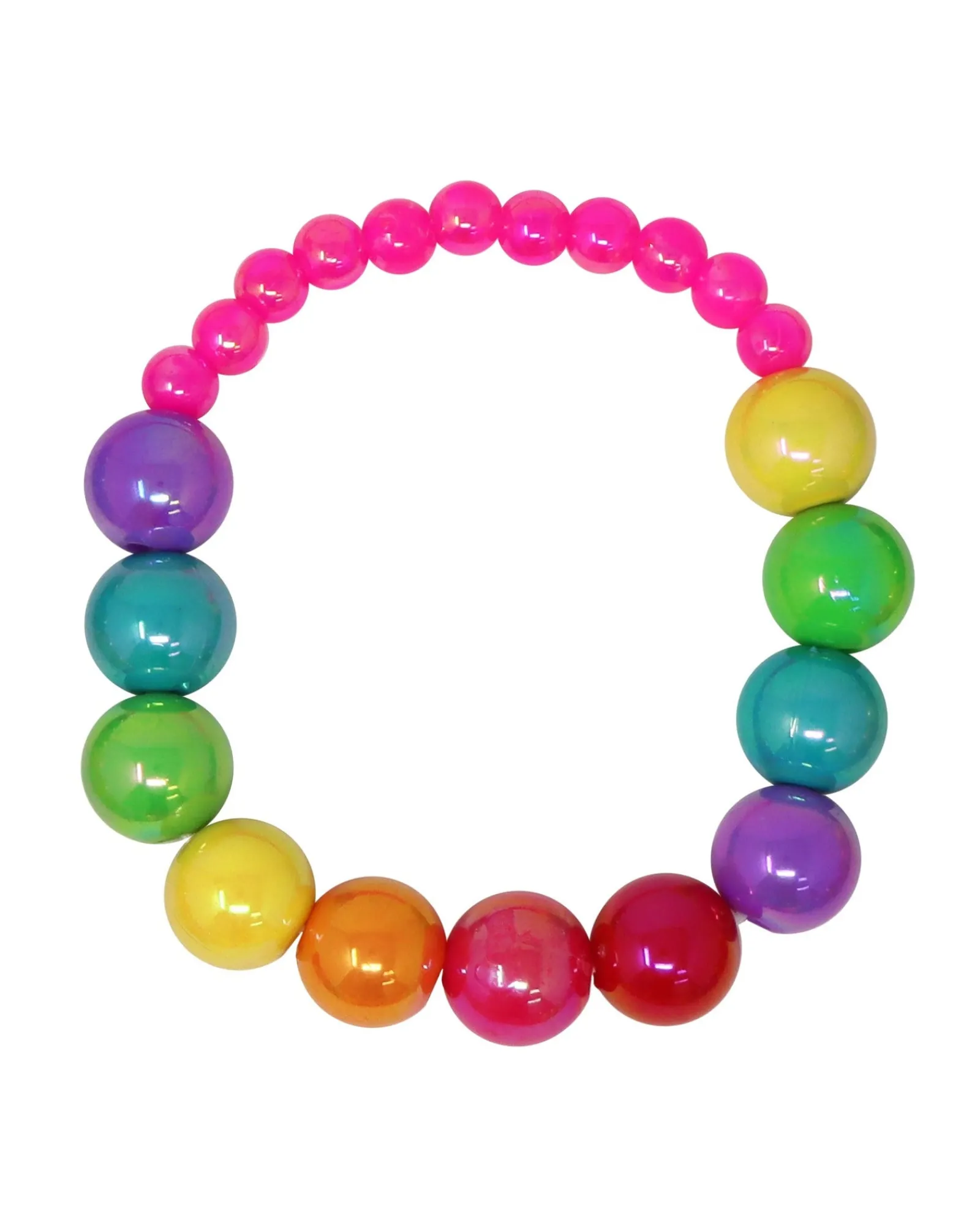 Pink Poppy Rainbow Beads Bracelet Shop
