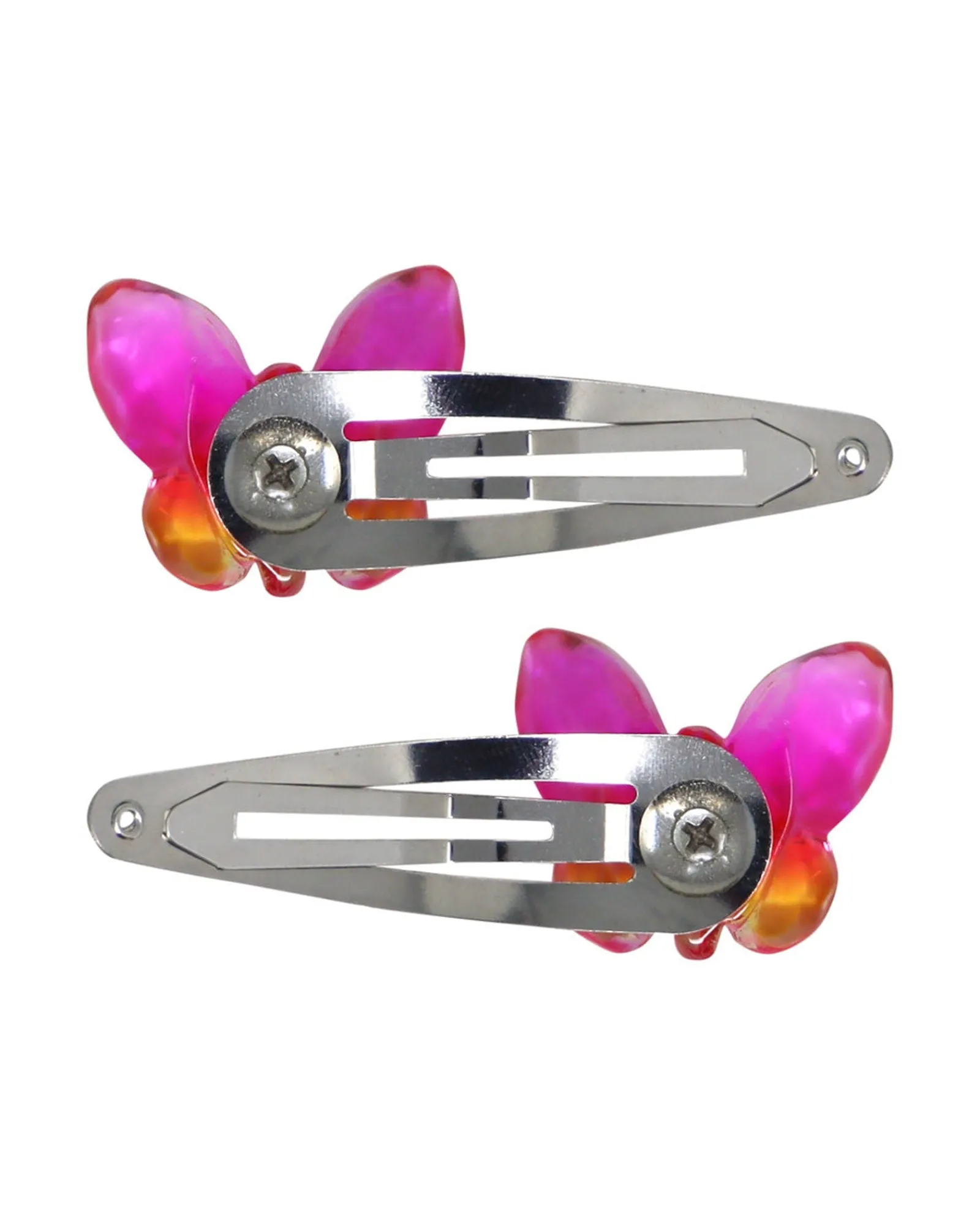 Pink Poppy Rainbow Butterfly Charm Hairclip Best