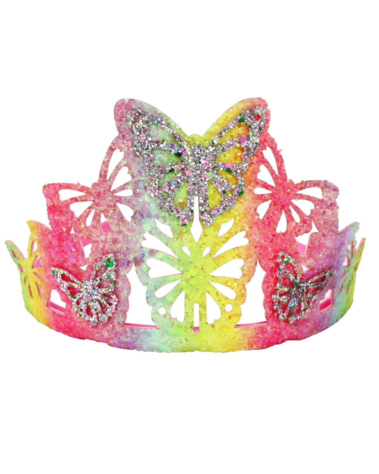 Pink Poppy Rainbow Fantasy Soft Glitter Crown Best